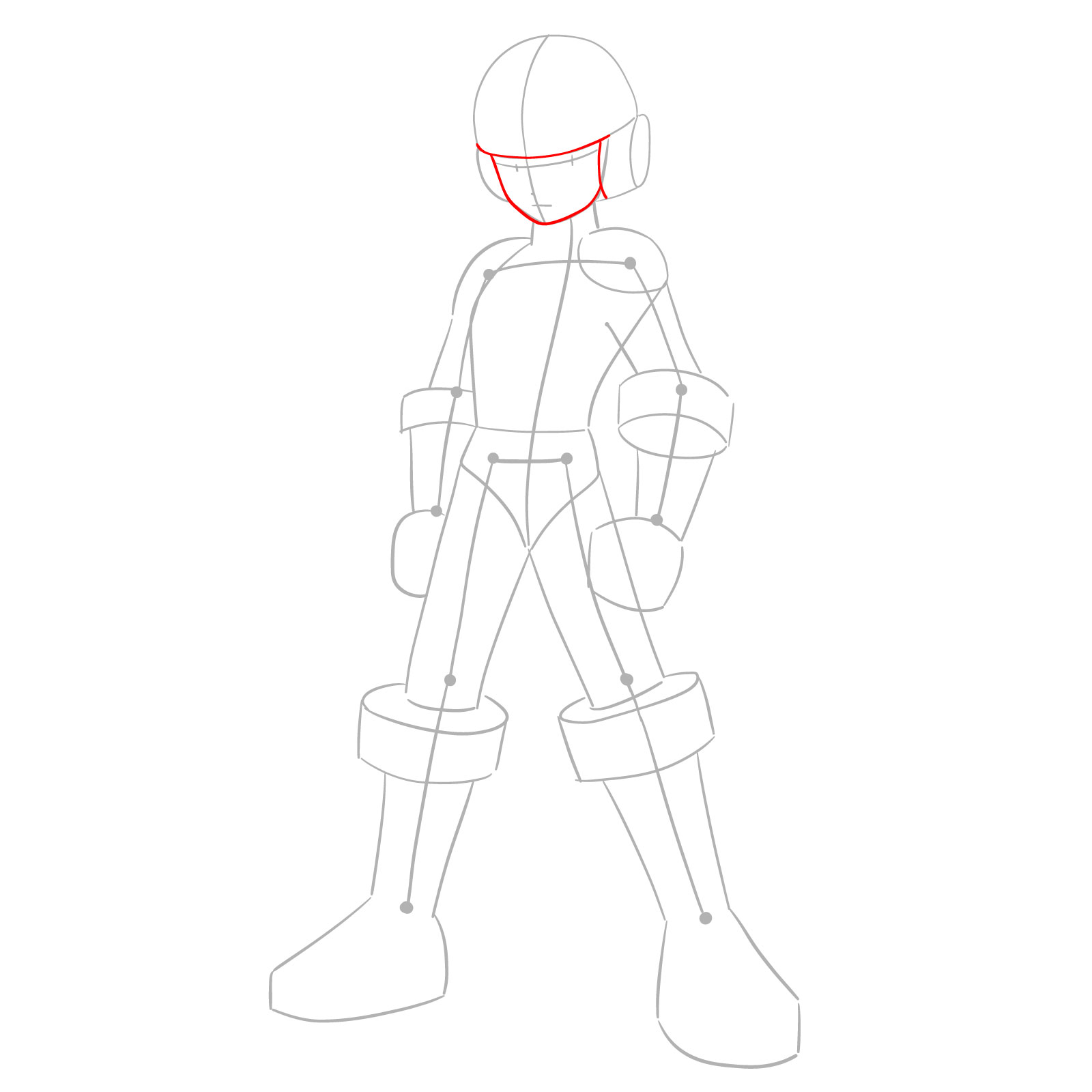 How to draw MegaMan.EXE ElecTeam Style - step 04