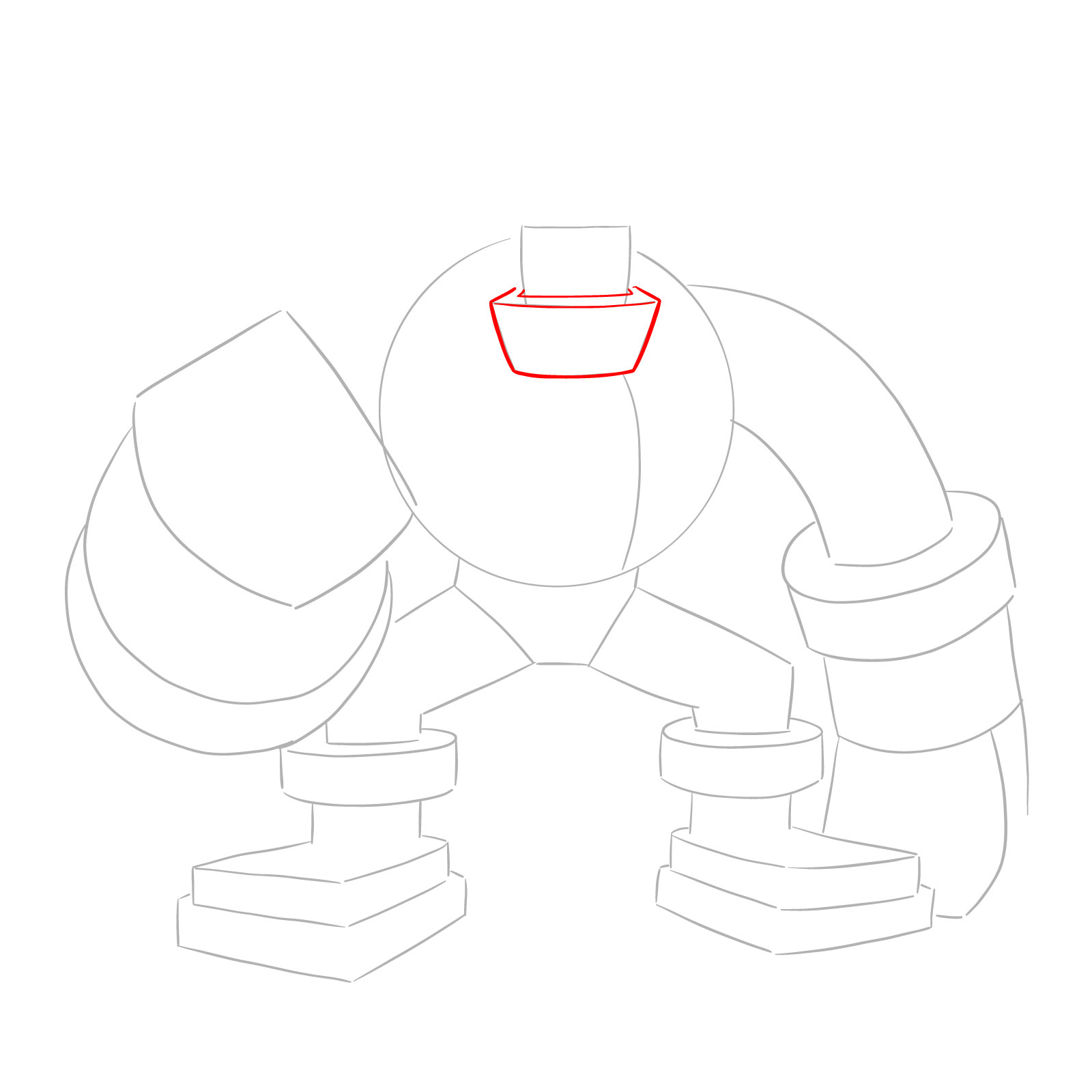How to draw GutsMan.EXE from Mega Man Battle Network 2 - step 04
