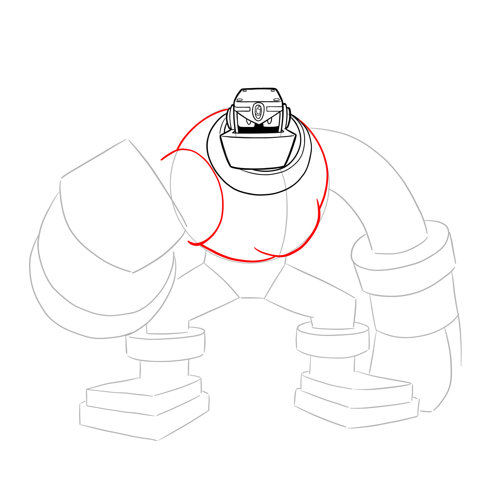 How to draw GutsMan.EXE from Mega Man Battle Network 2 - step 10