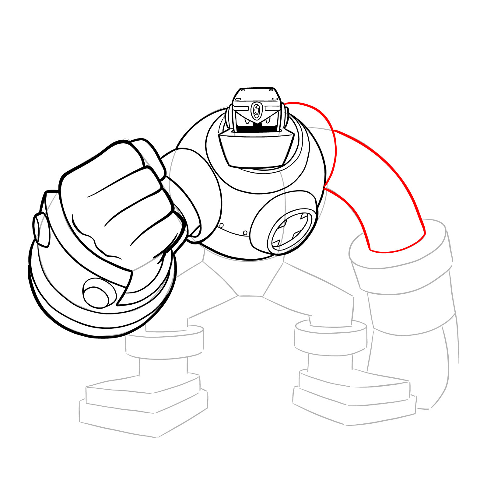 How to draw GutsMan.EXE from Mega Man Battle Network 2 - step 17