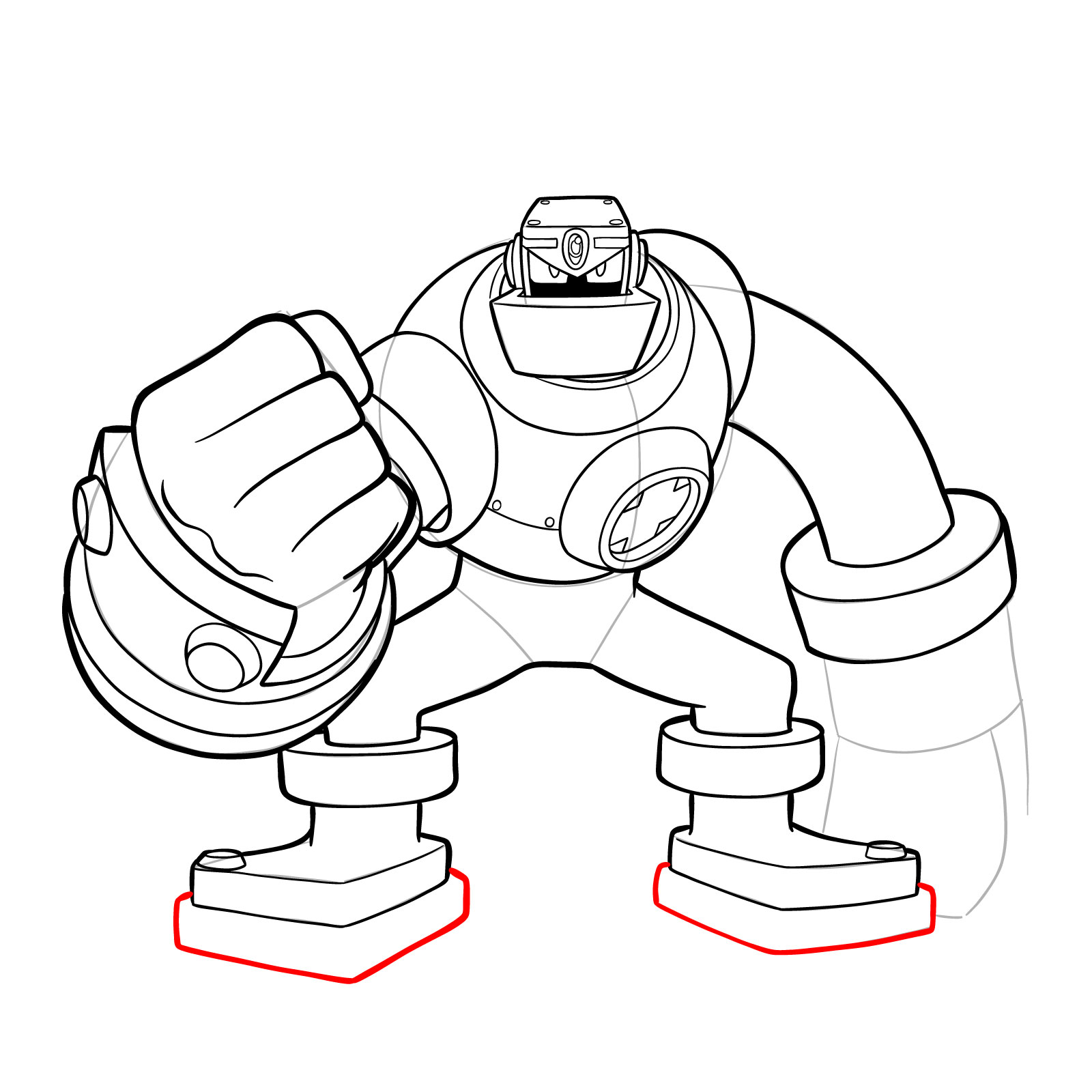 How to draw GutsMan.EXE from Mega Man Battle Network 2 - step 23