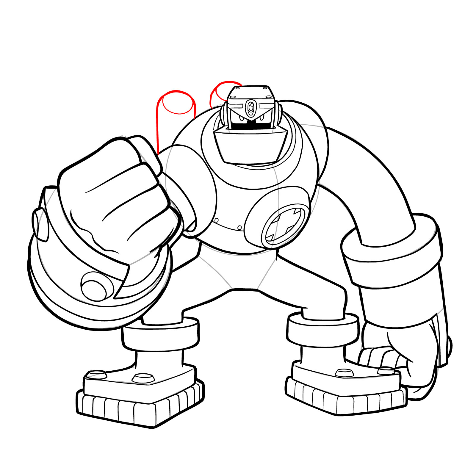 How to draw GutsMan.EXE from Mega Man Battle Network 2 - step 28