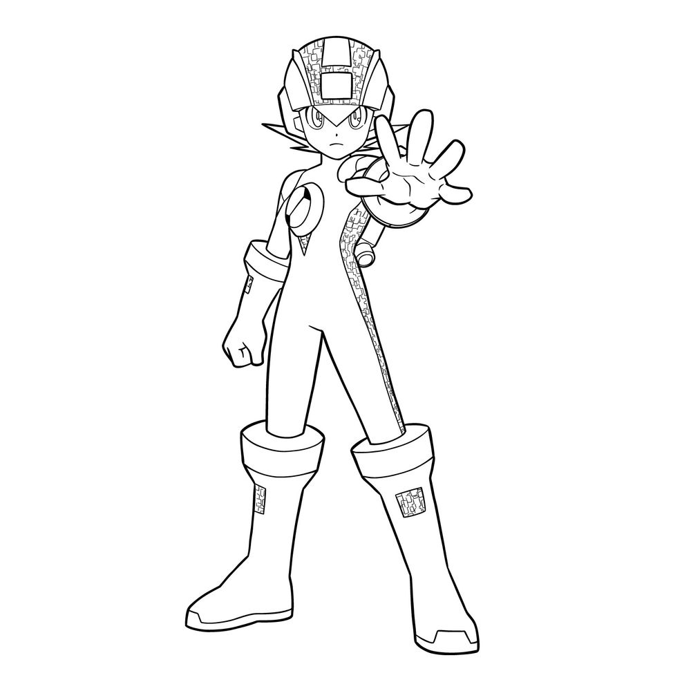 How to Draw MegaMan.EXE in Hub Style (Saito Style)