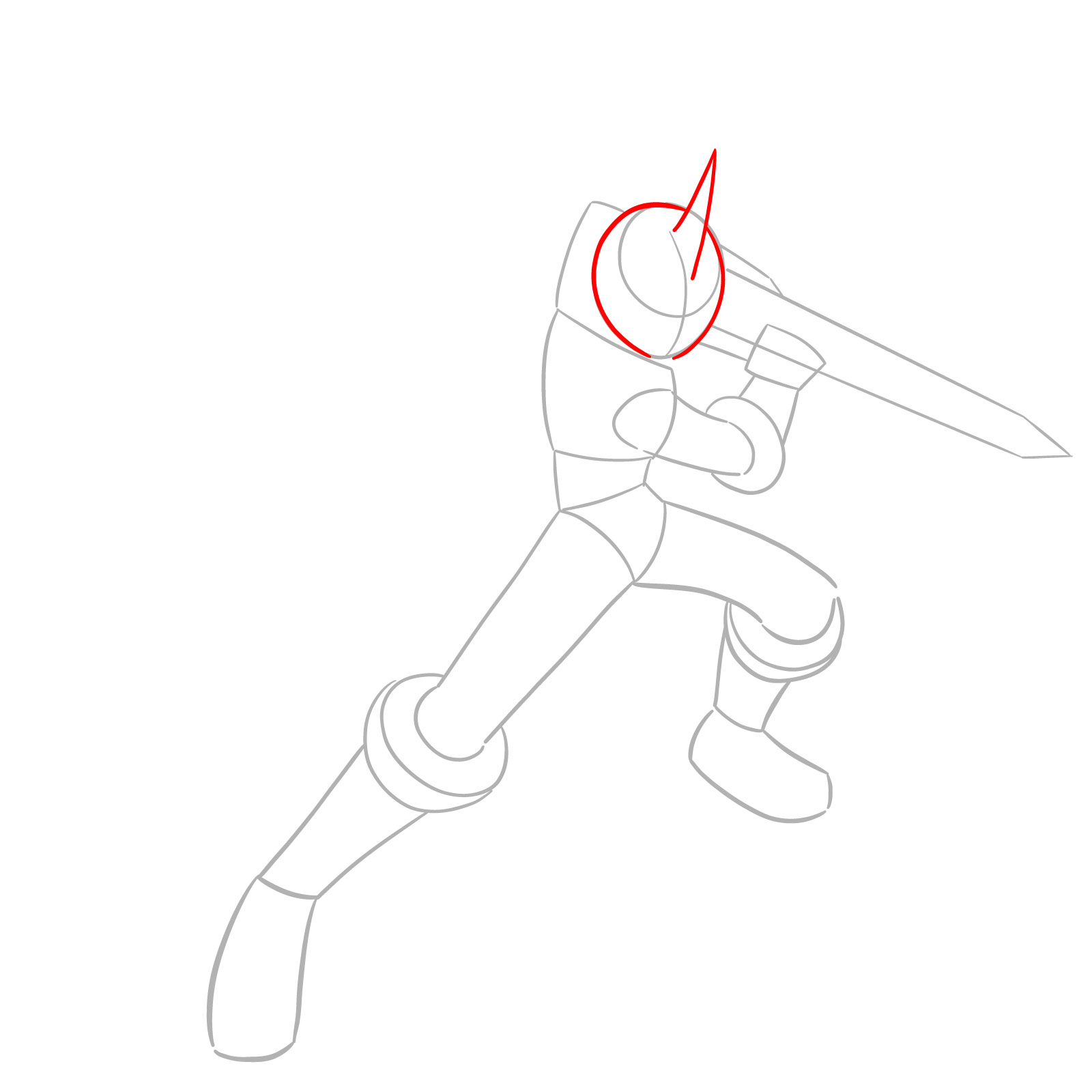 How to Draw ProtoMan.EXE - step 03