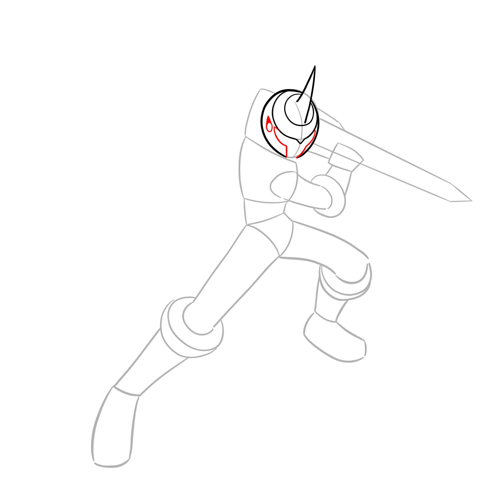 How to Draw ProtoMan.EXE - step 05