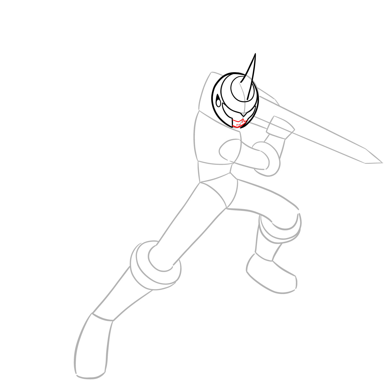 How to Draw ProtoMan.EXE - step 06