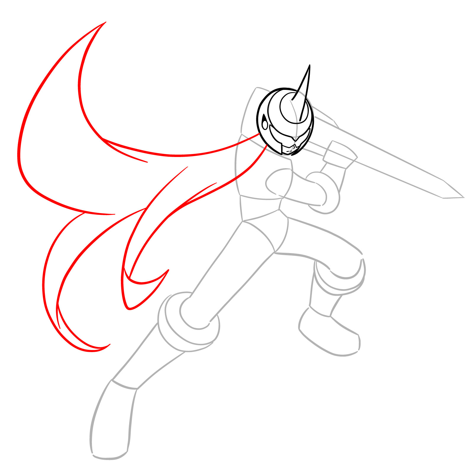 How to Draw ProtoMan.EXE - step 07