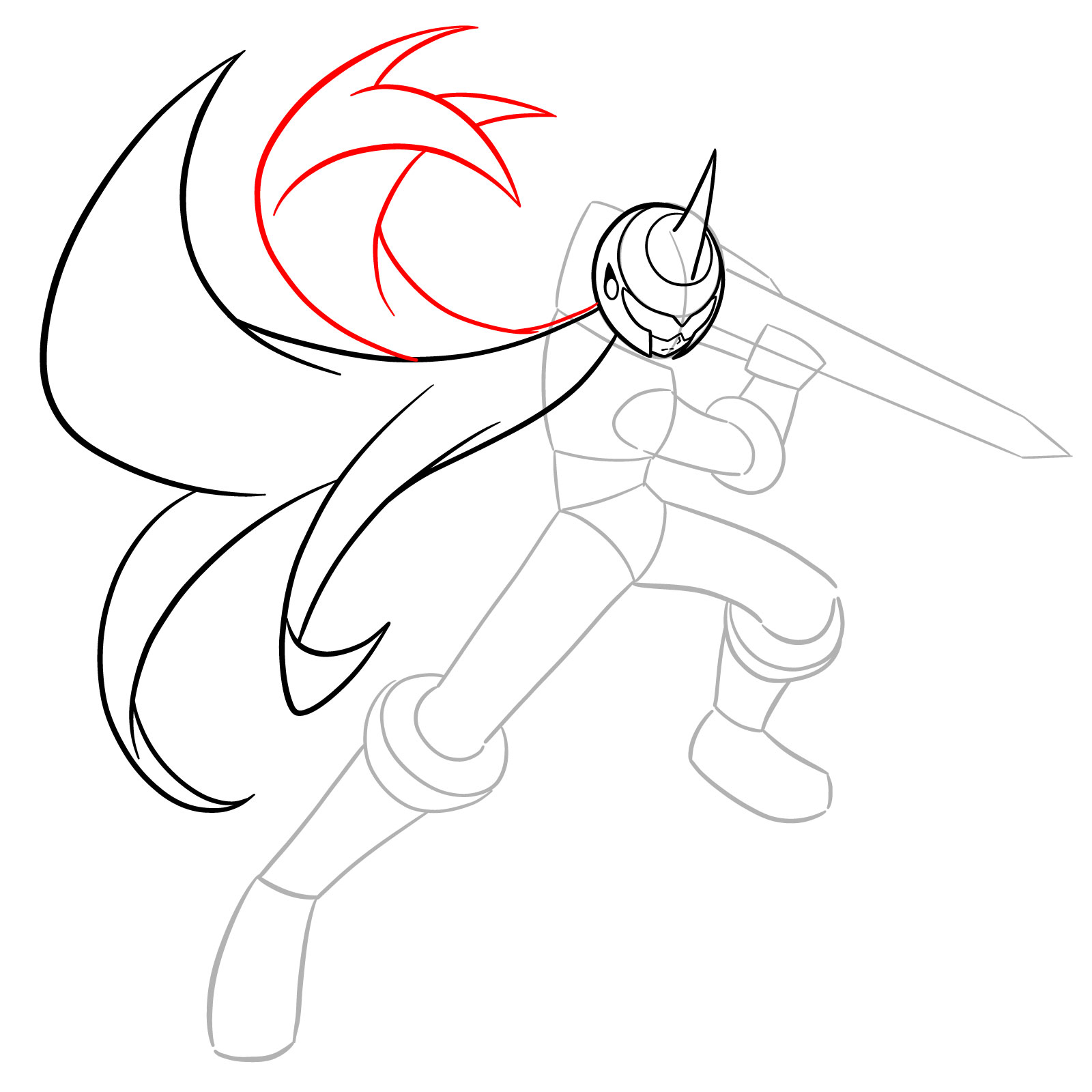 How to Draw ProtoMan.EXE - step 08