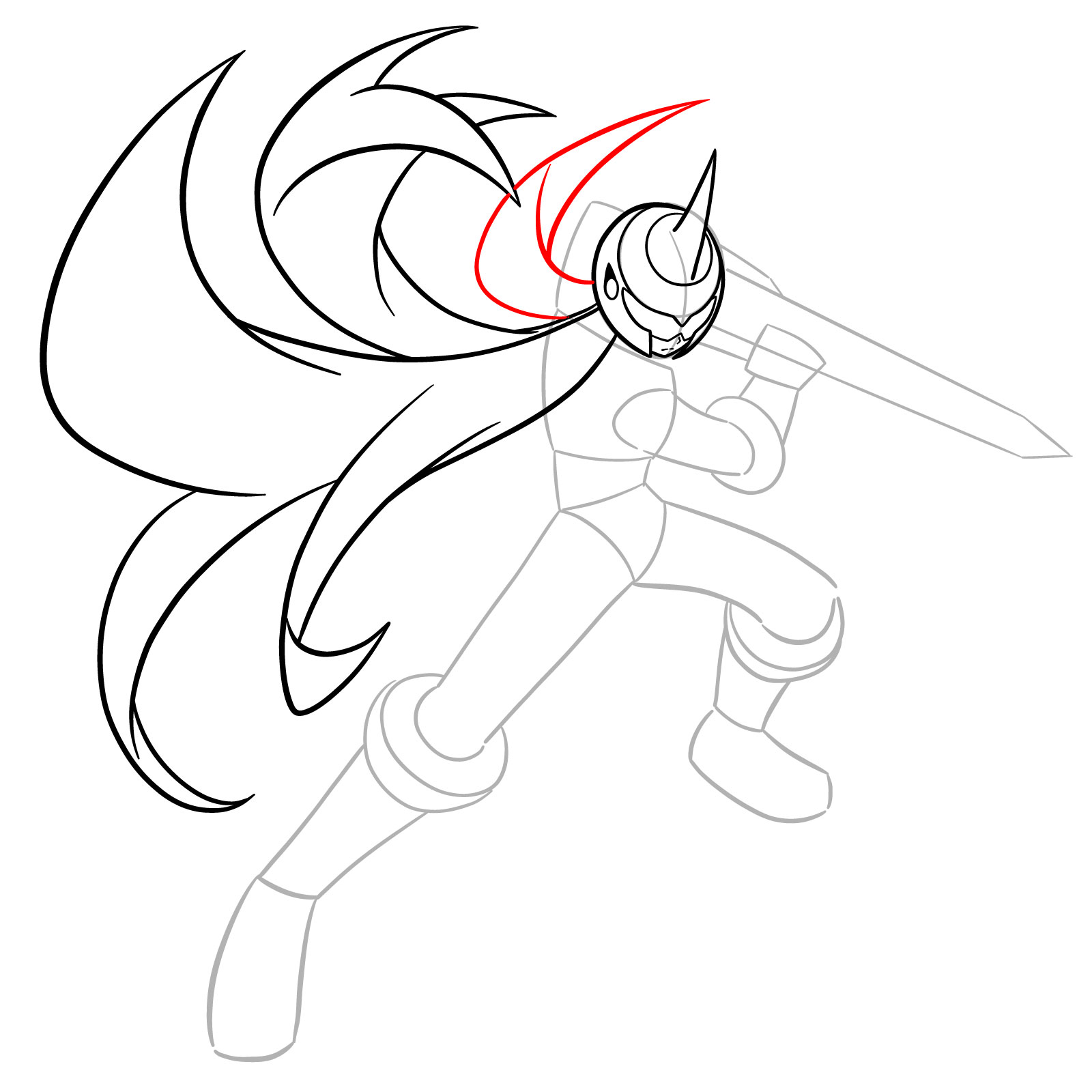 How to Draw ProtoMan.EXE - step 09
