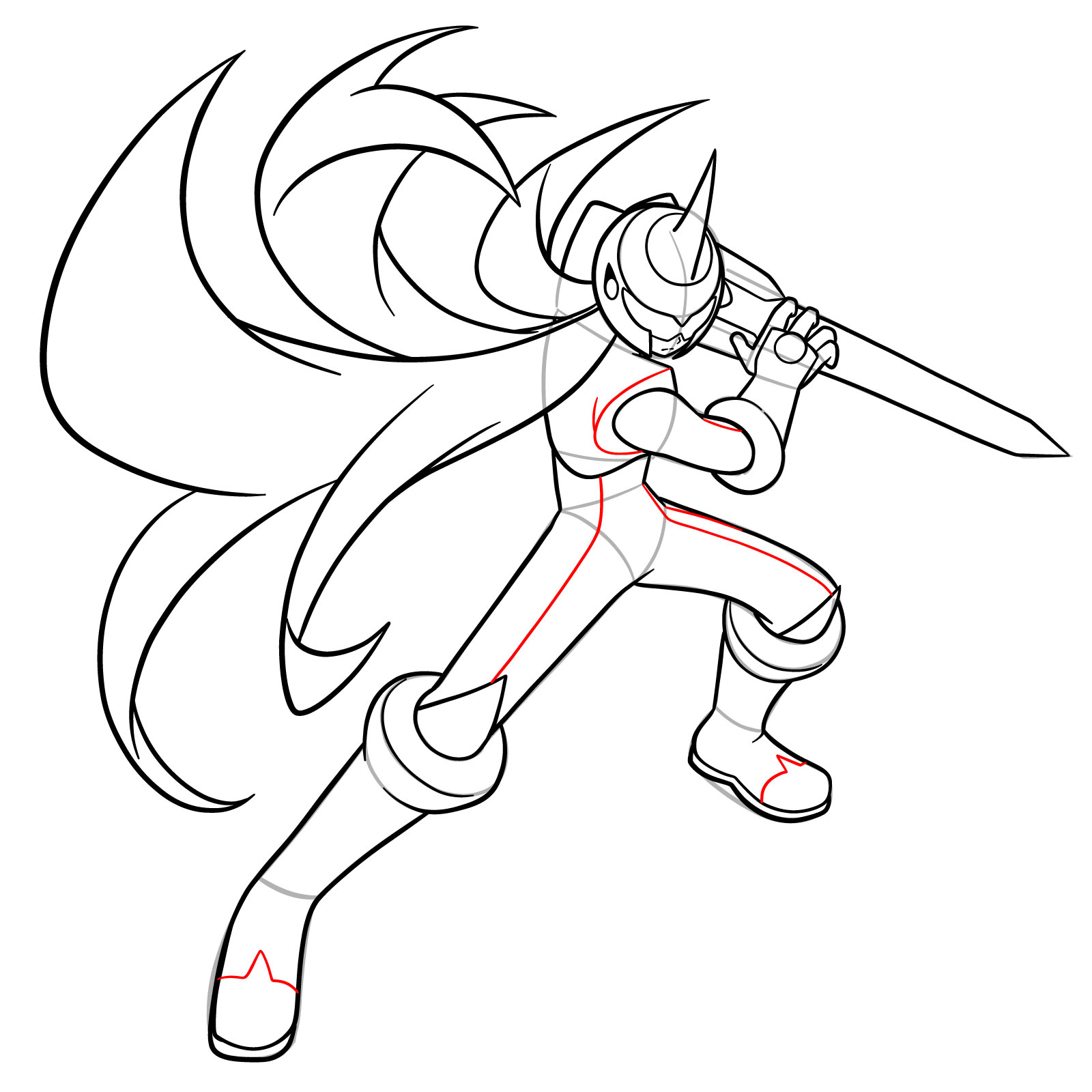How to Draw ProtoMan.EXE - step 16