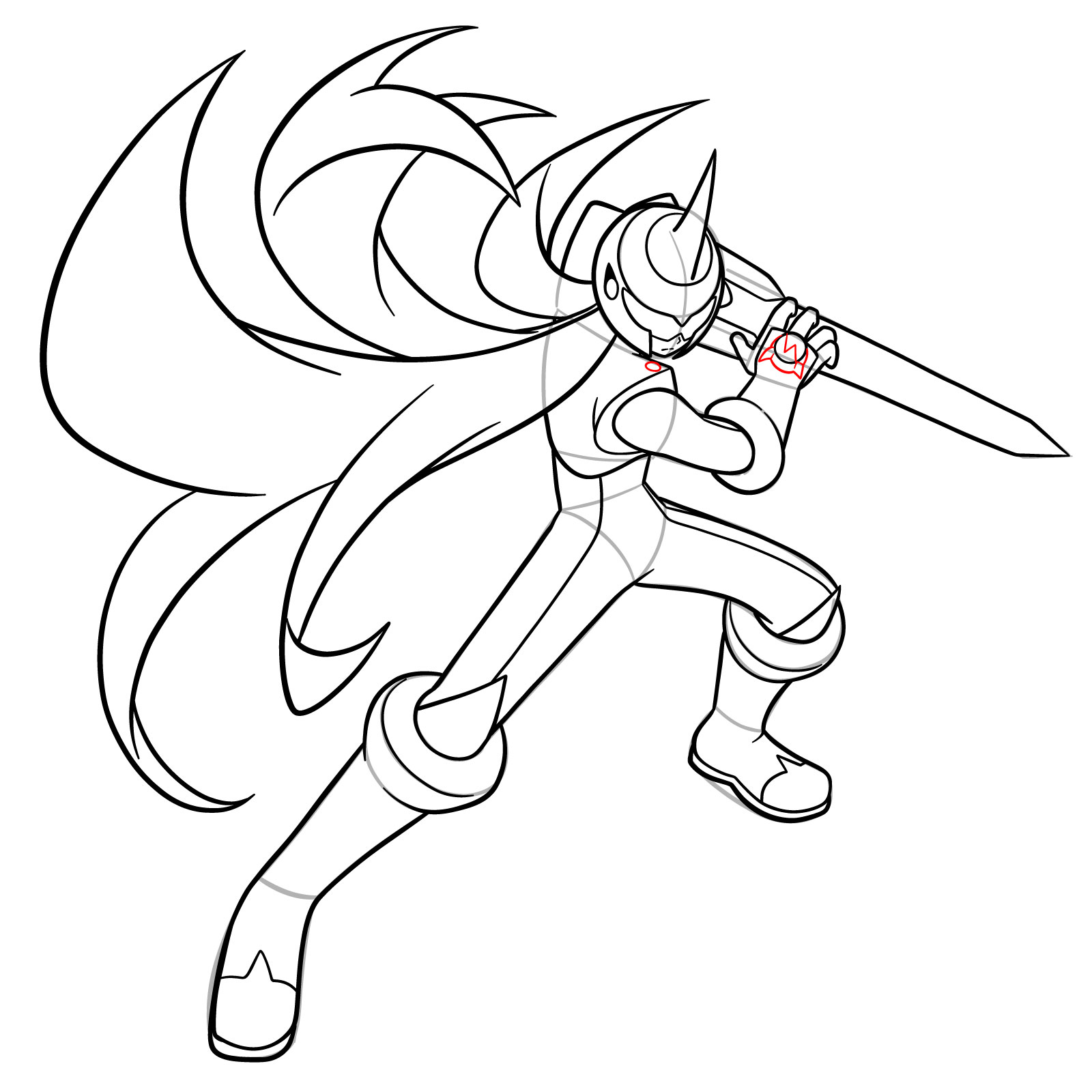 How to Draw ProtoMan.EXE - step 17