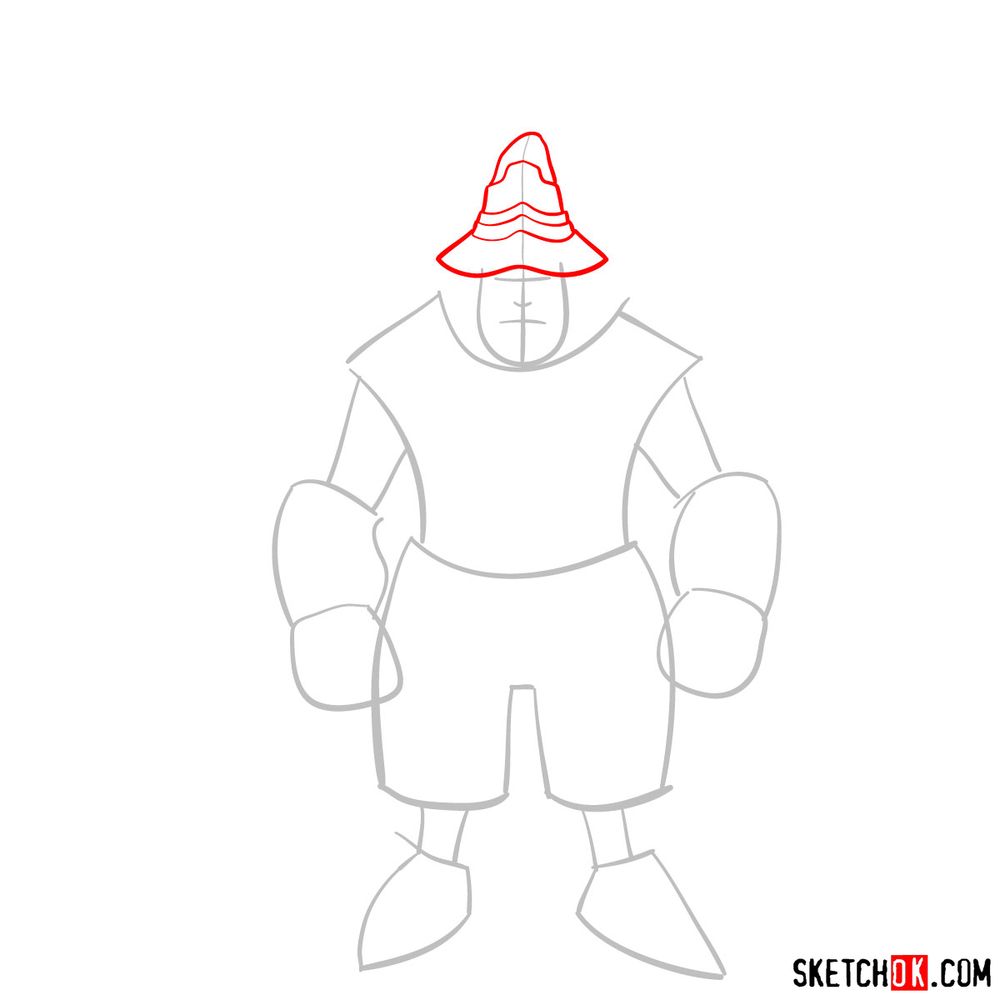 How to draw Adelbert - step 03