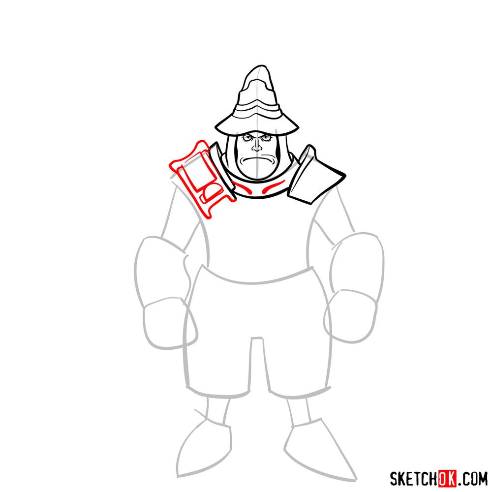 How to draw Adelbert - step 07