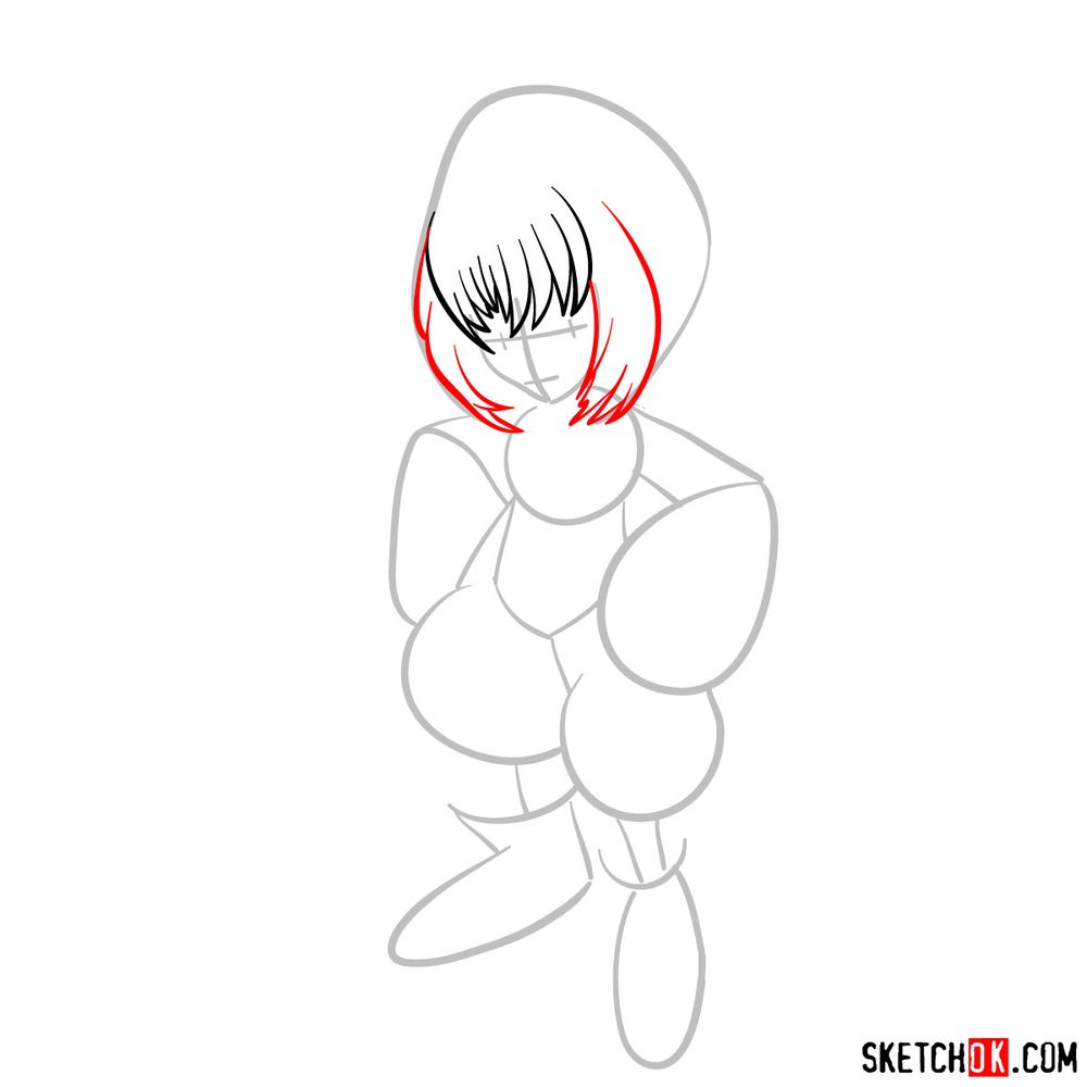 How to draw Eiko Carol - step 04