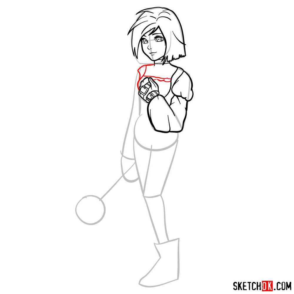 How to draw Garnet Til Alexandros - step 09