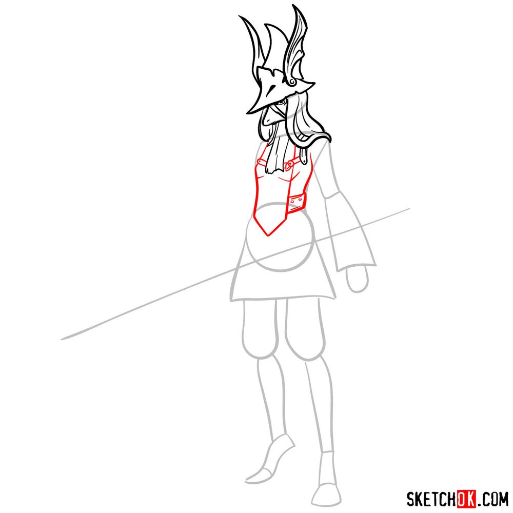 How to draw Freya Crescent - step 08