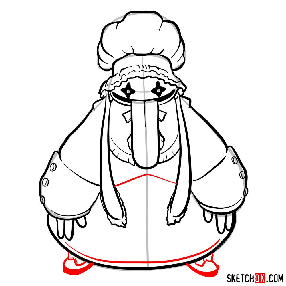 How to draw Quina Quen - step 12