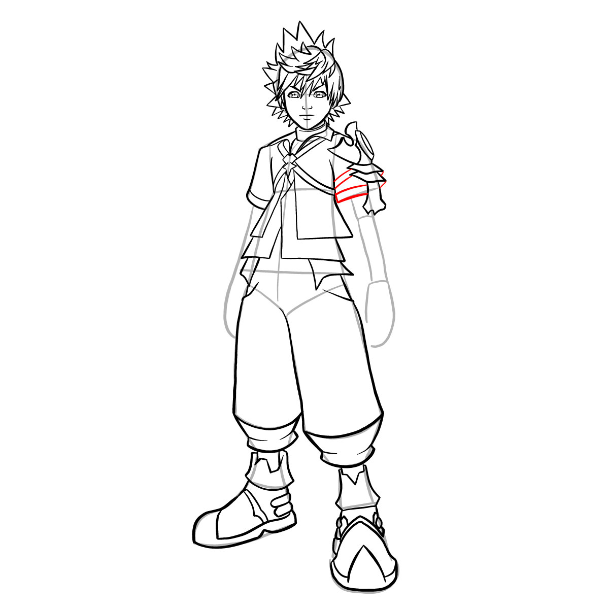 How to draw Ventus - step 35