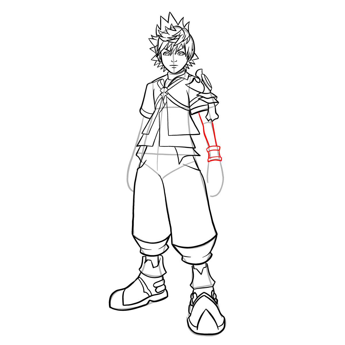 How to draw Ventus - step 36