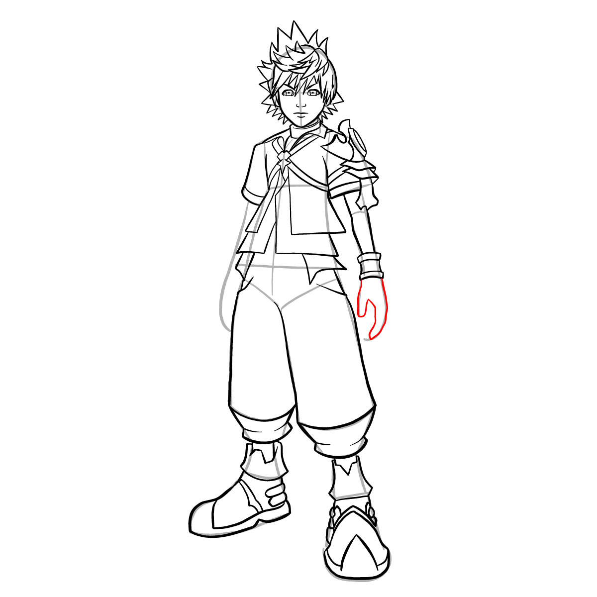How to draw Ventus - step 37