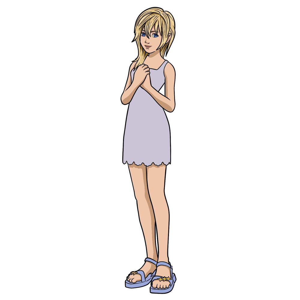 How to Draw Namine from Kingdom Hearts 3 Step-by-Step