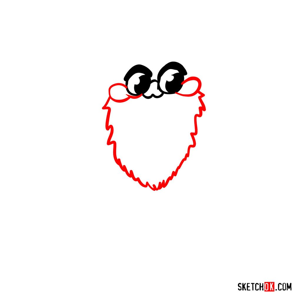 How to draw Santa Claus - step 02