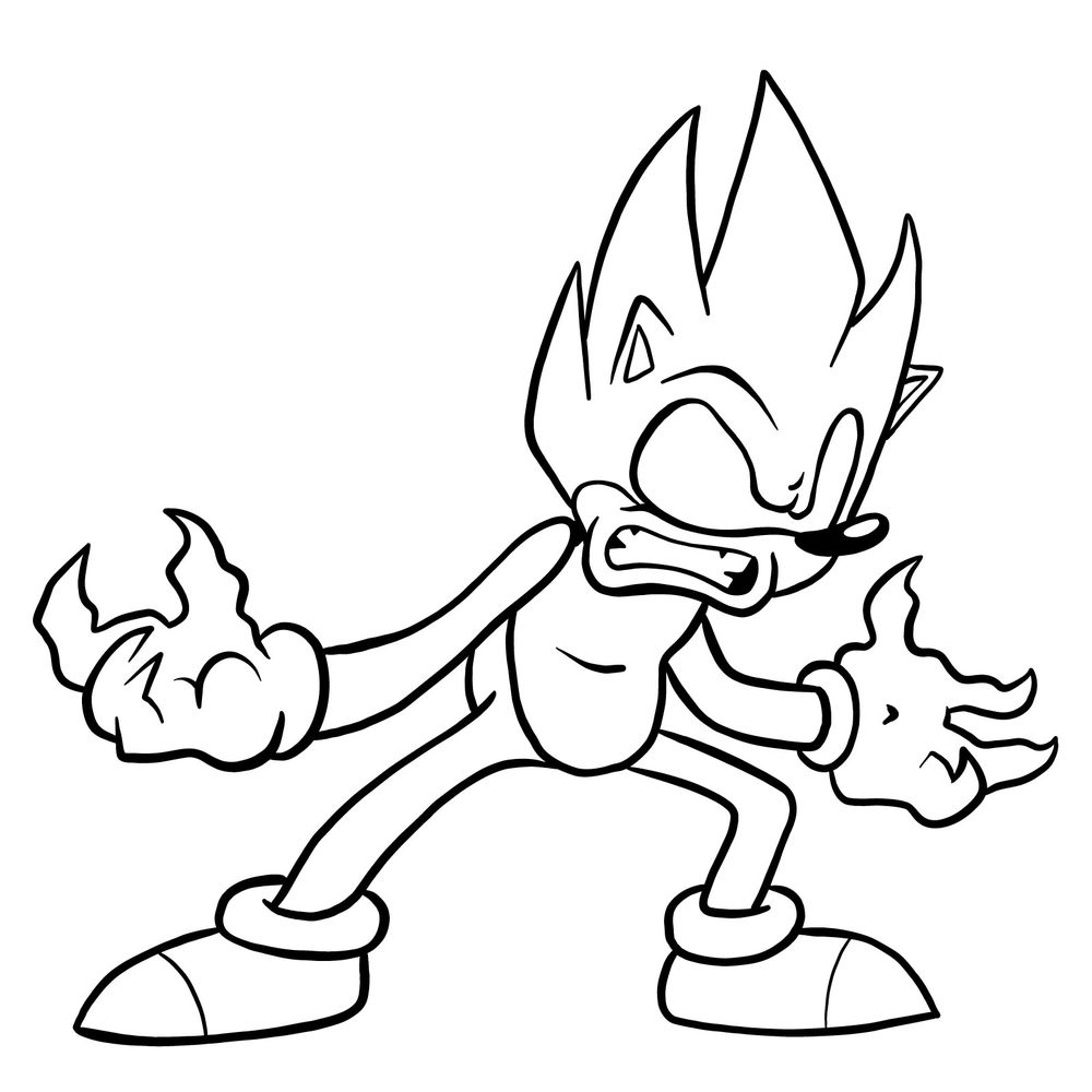 Dark Sonic Drawing