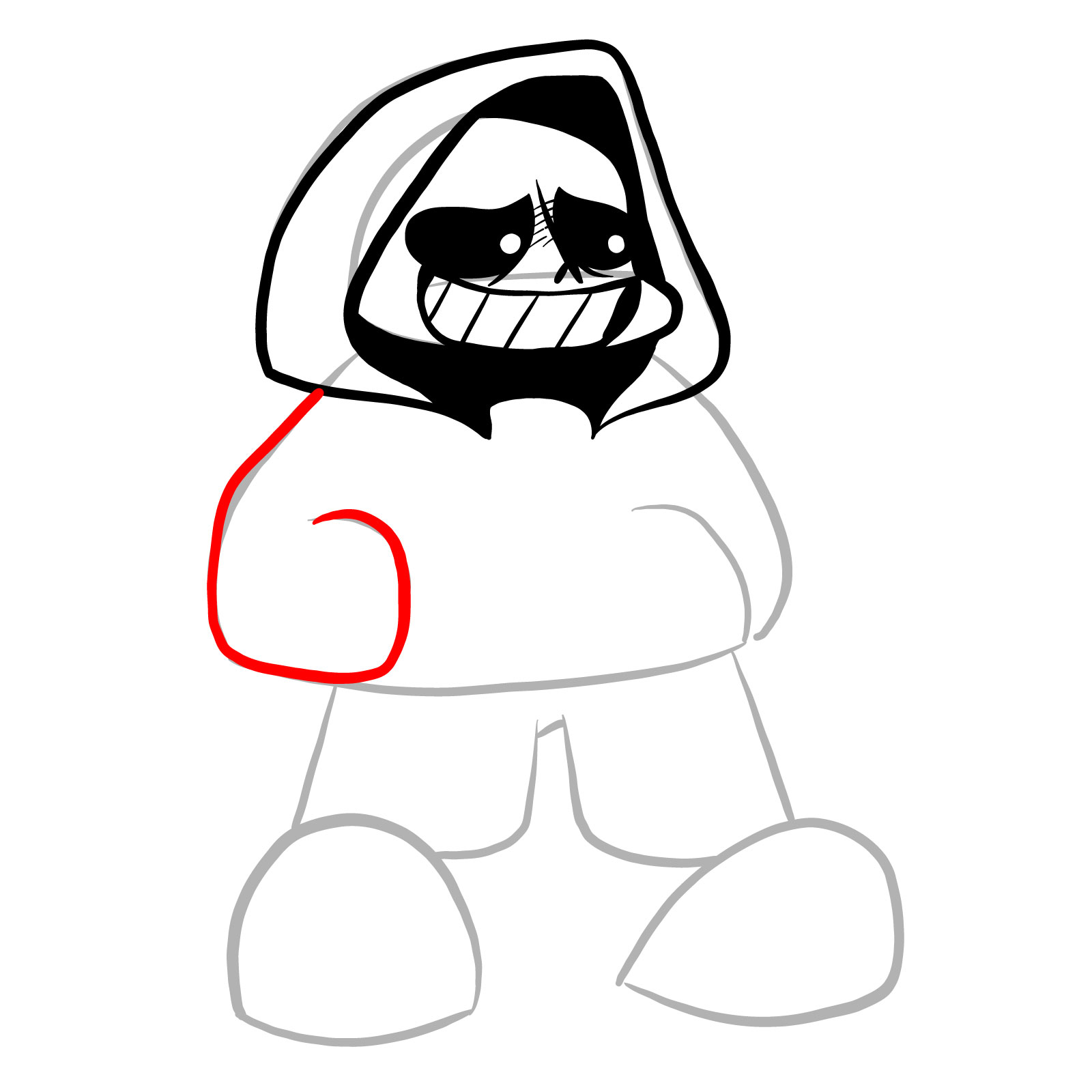 How to draw Murder!Sans from FNF - step 13