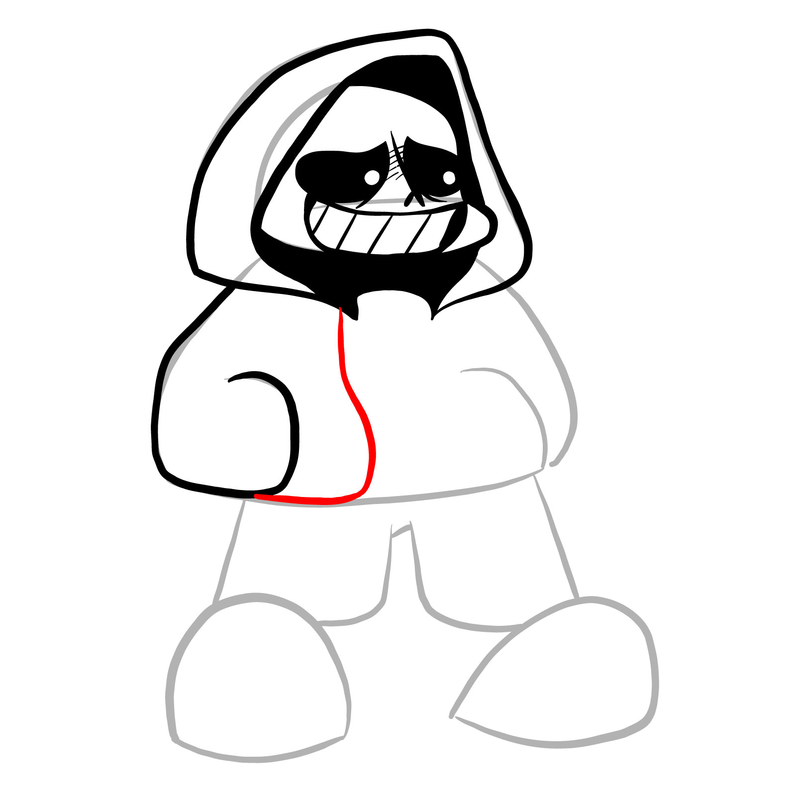 How to draw Murder!Sans from FNF - step 14