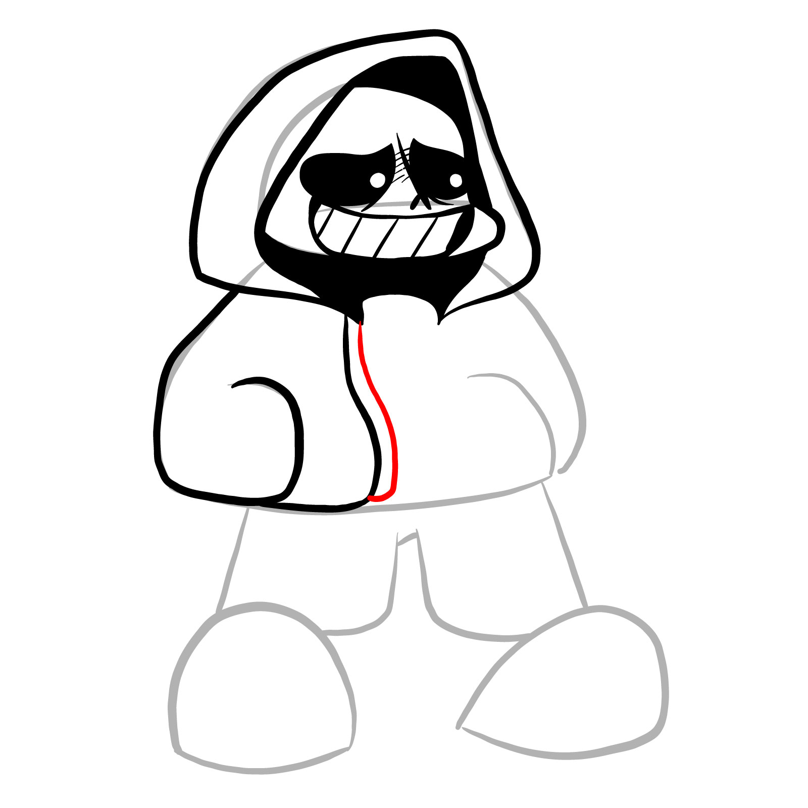 How to draw Murder!Sans from FNF - step 15