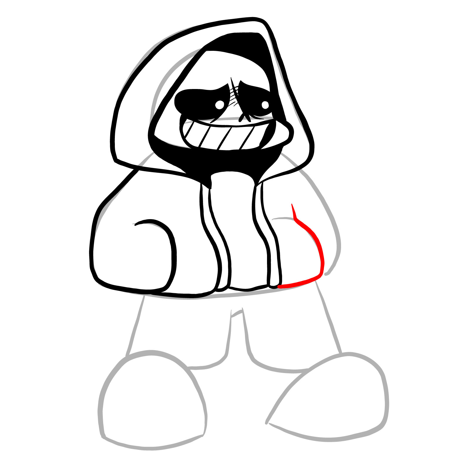 How to draw Murder!Sans from FNF - step 17