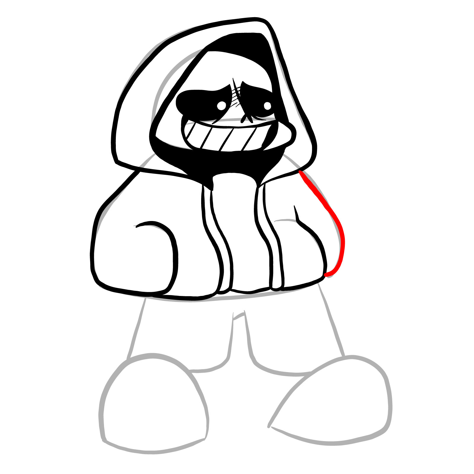 How to draw Murder!Sans from FNF - step 18