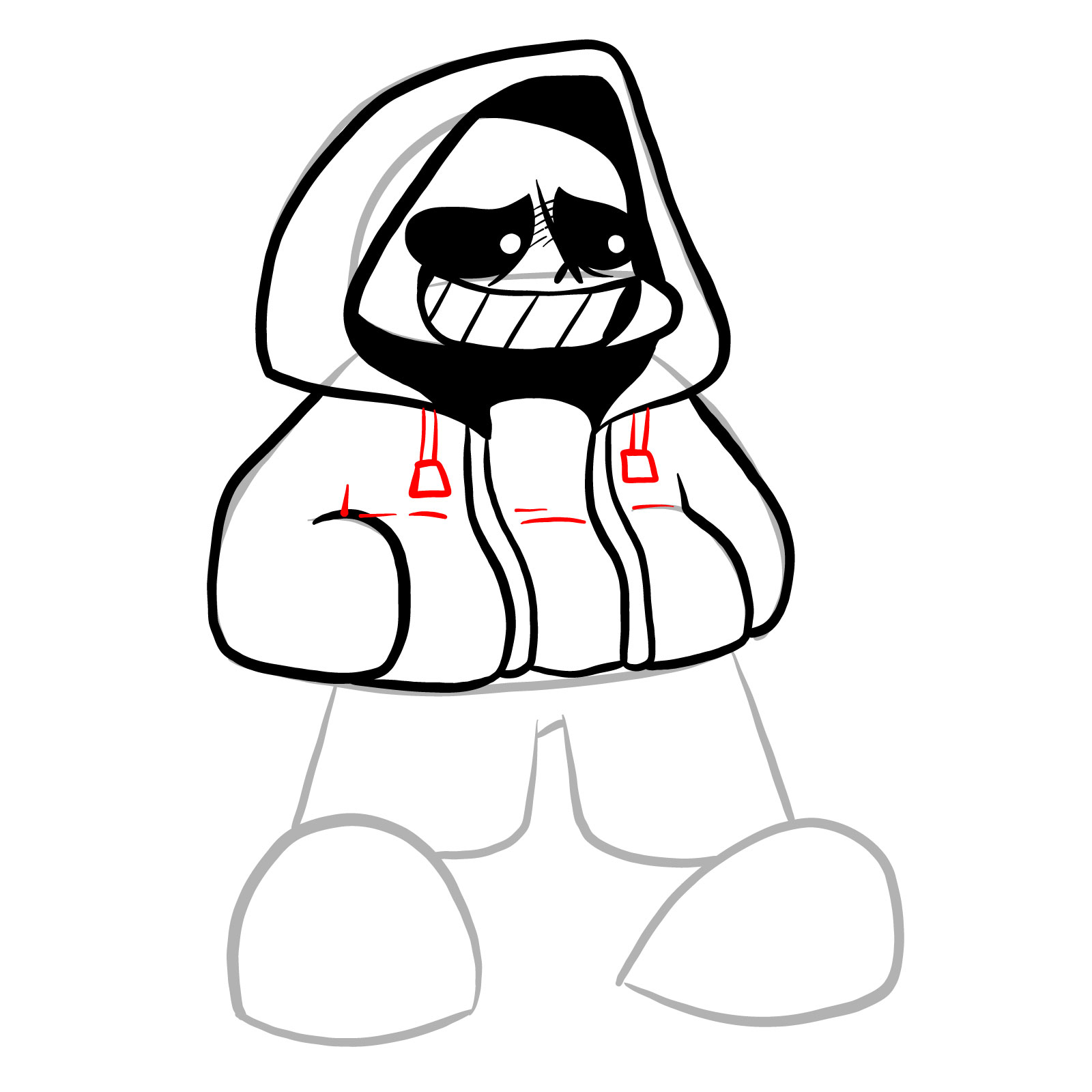 How to draw Murder!Sans from FNF - step 19