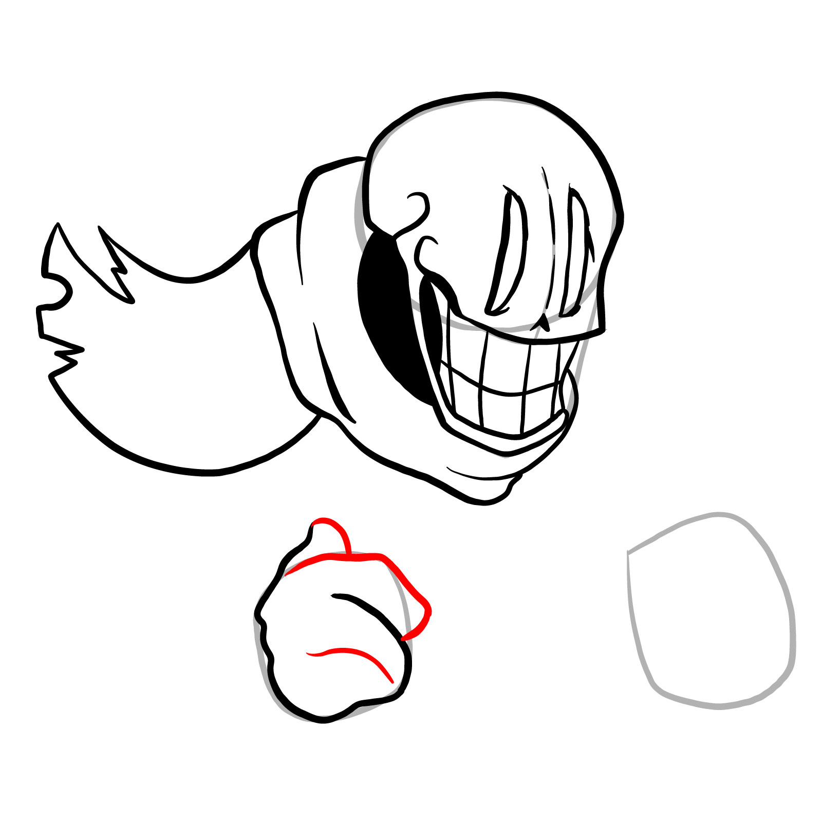 How to draw Phantom!Papyrus from FNF - step 17