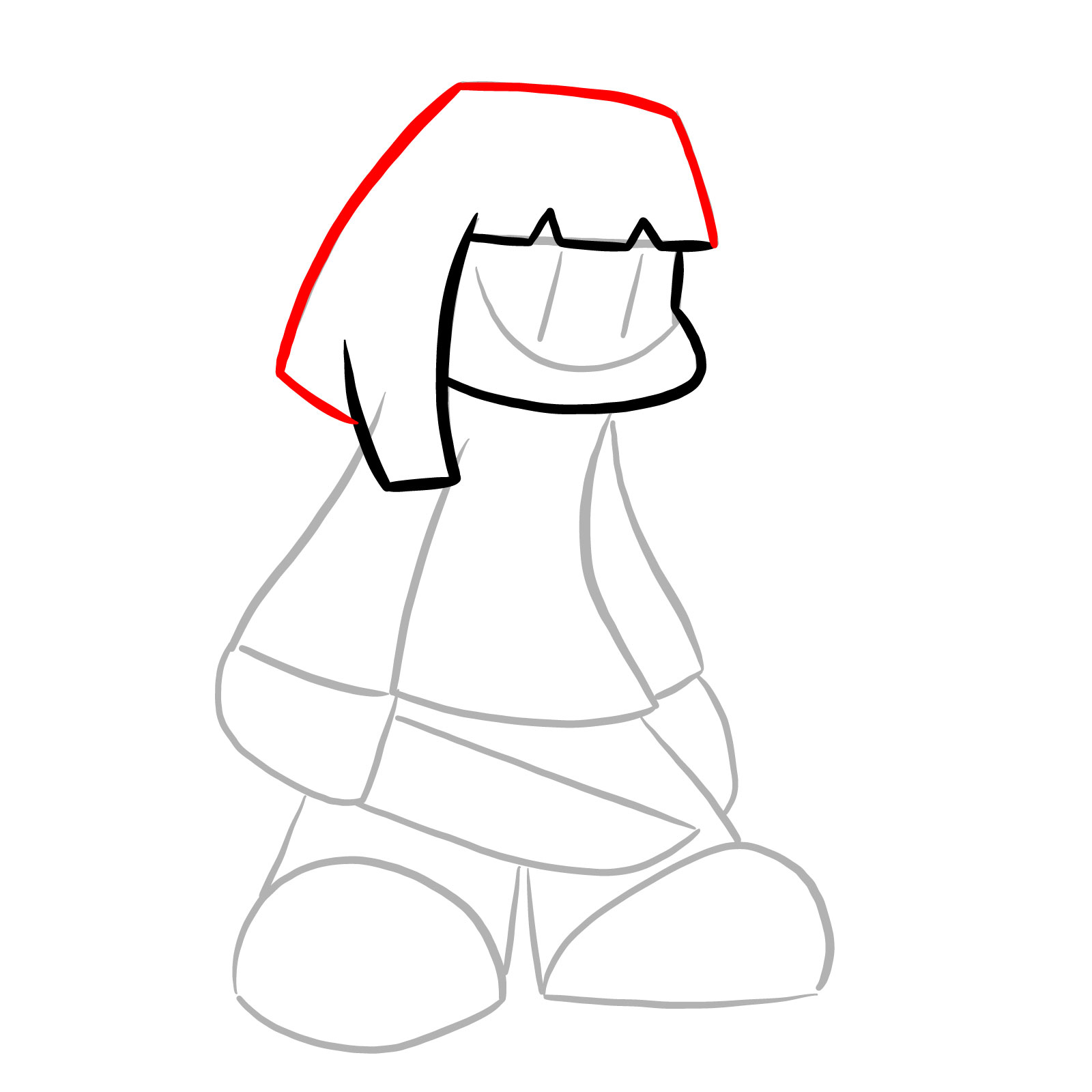 How to draw Chara from Friday Night Dustin' - step 07