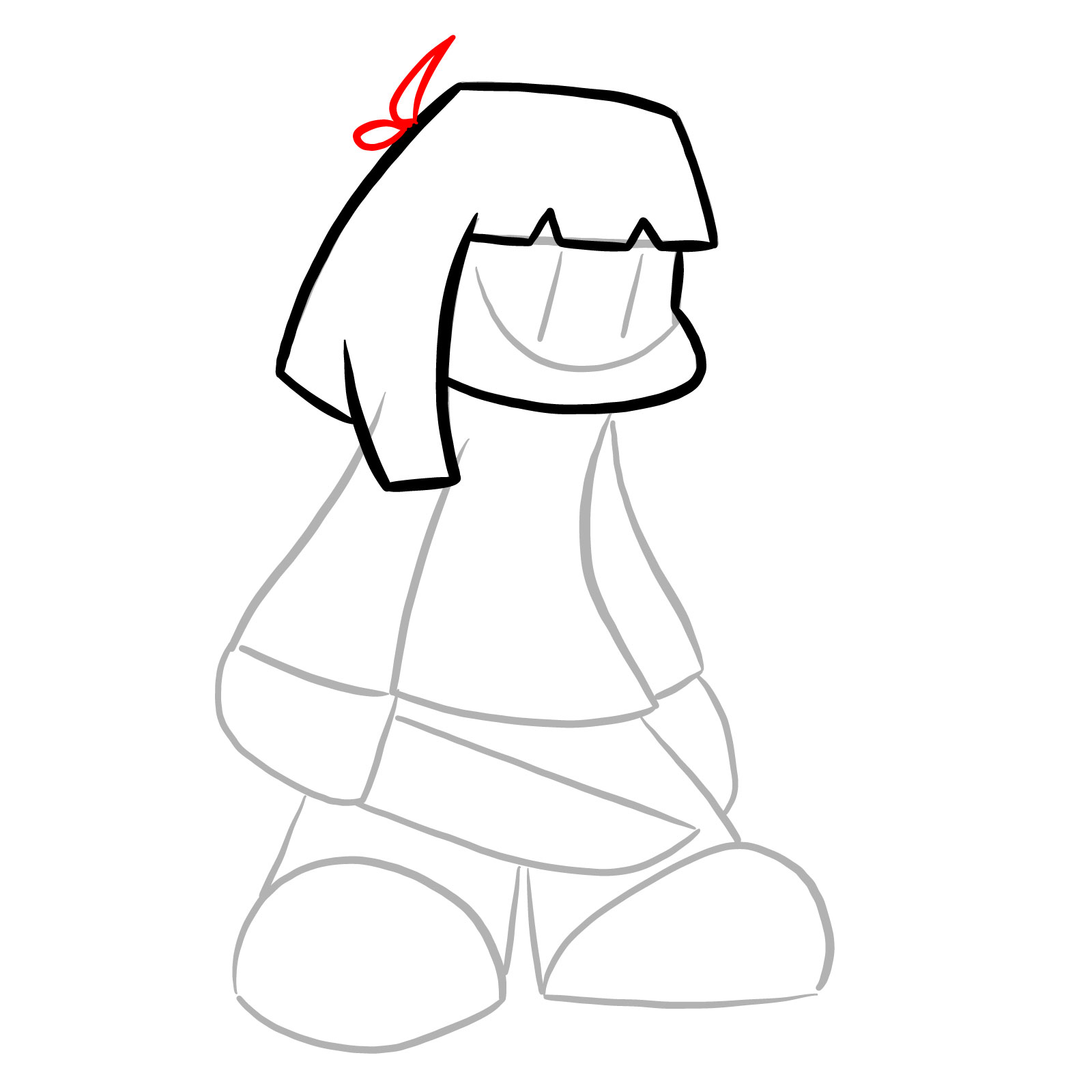 How to draw Chara from Friday Night Dustin' - step 08