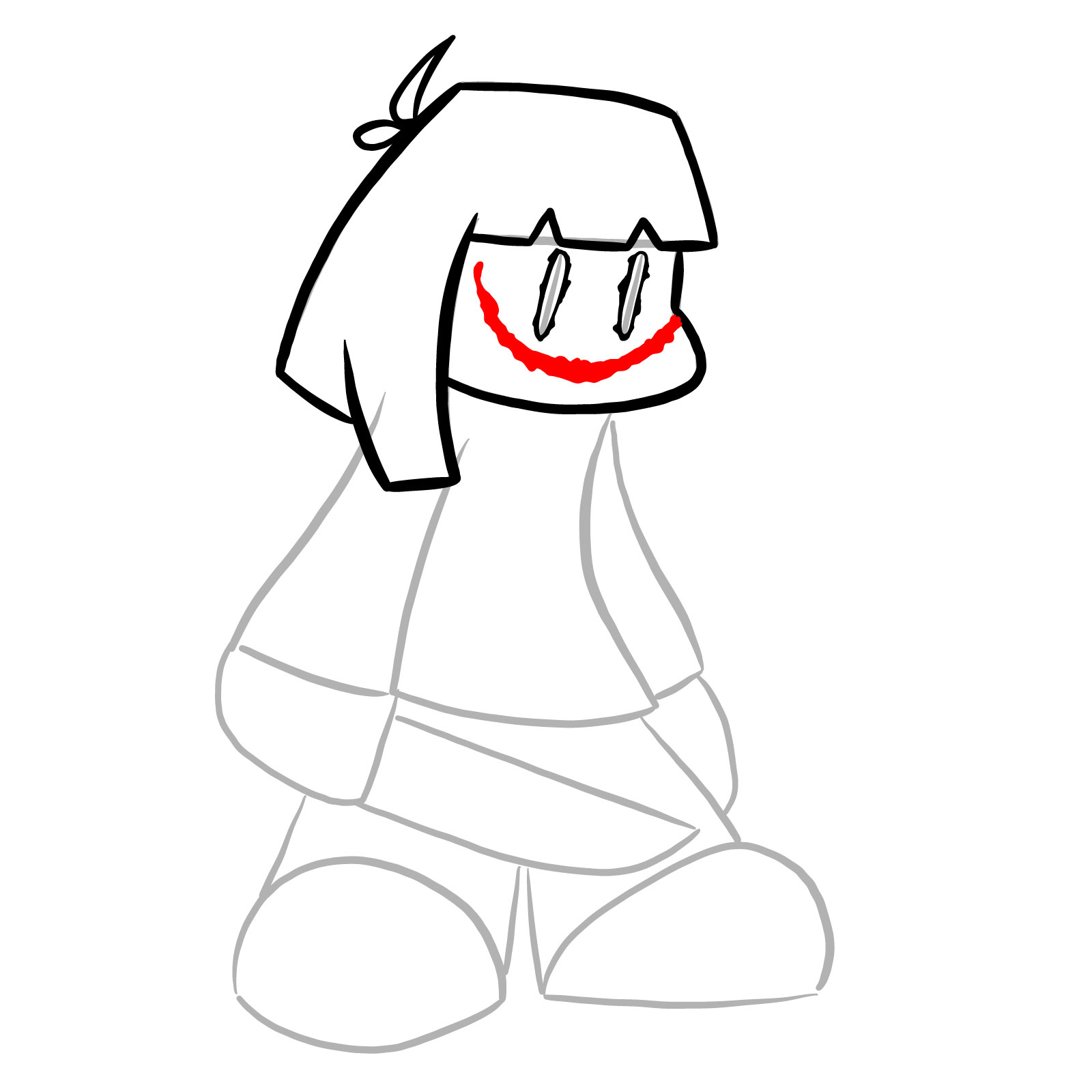 How to draw Chara from Friday Night Dustin' - step 10