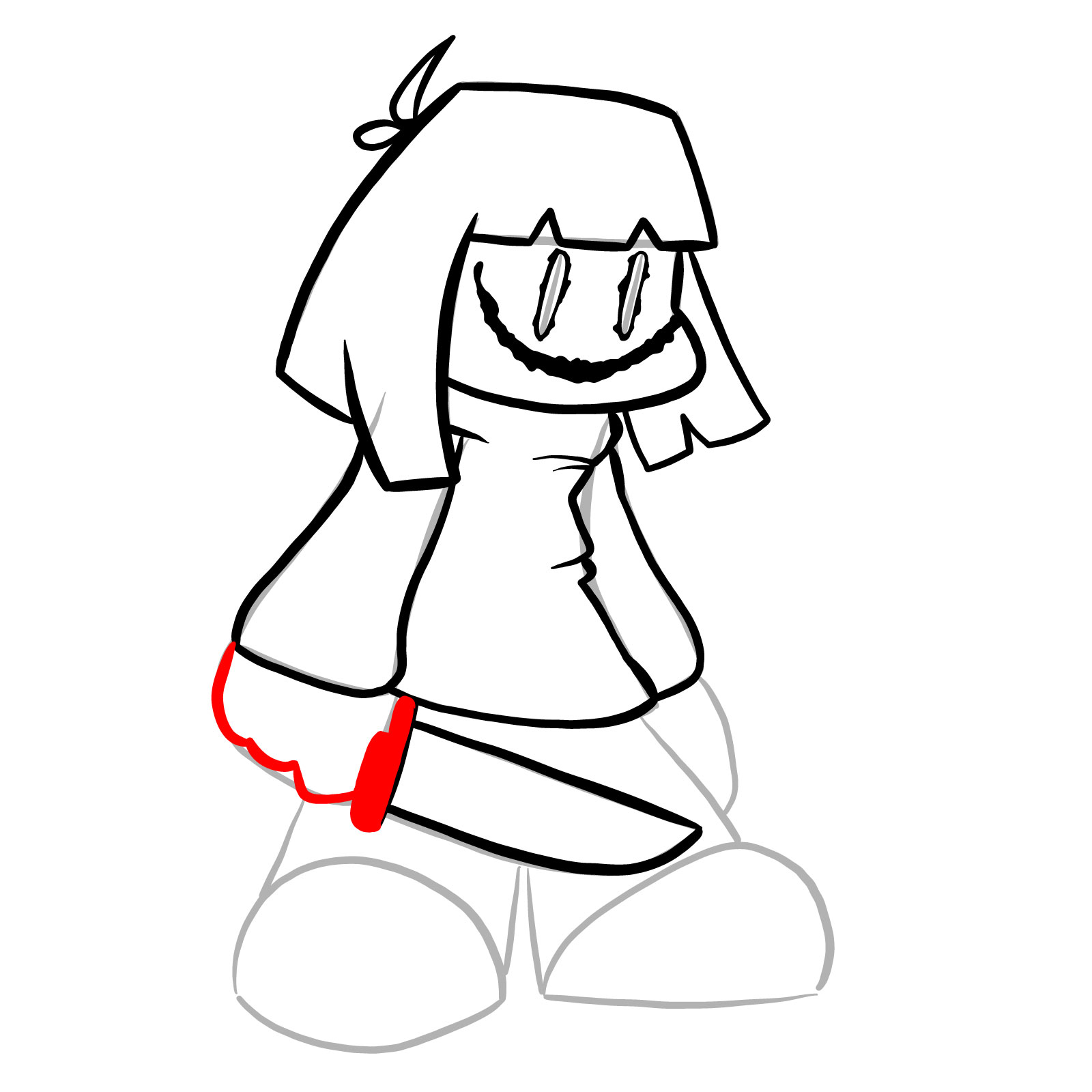 How to draw Chara from Friday Night Dustin' - step 16