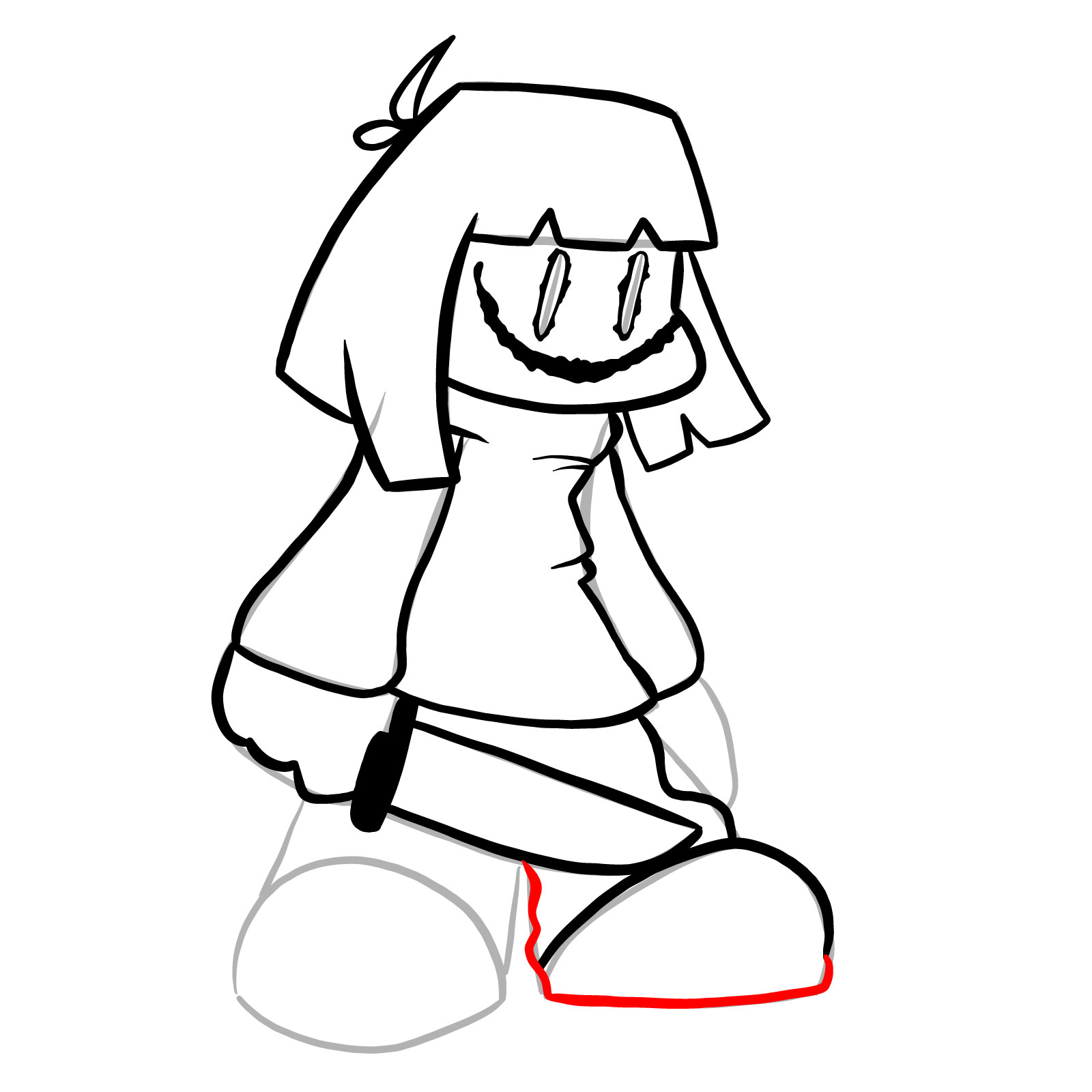 How to draw Chara from Friday Night Dustin' - step 18