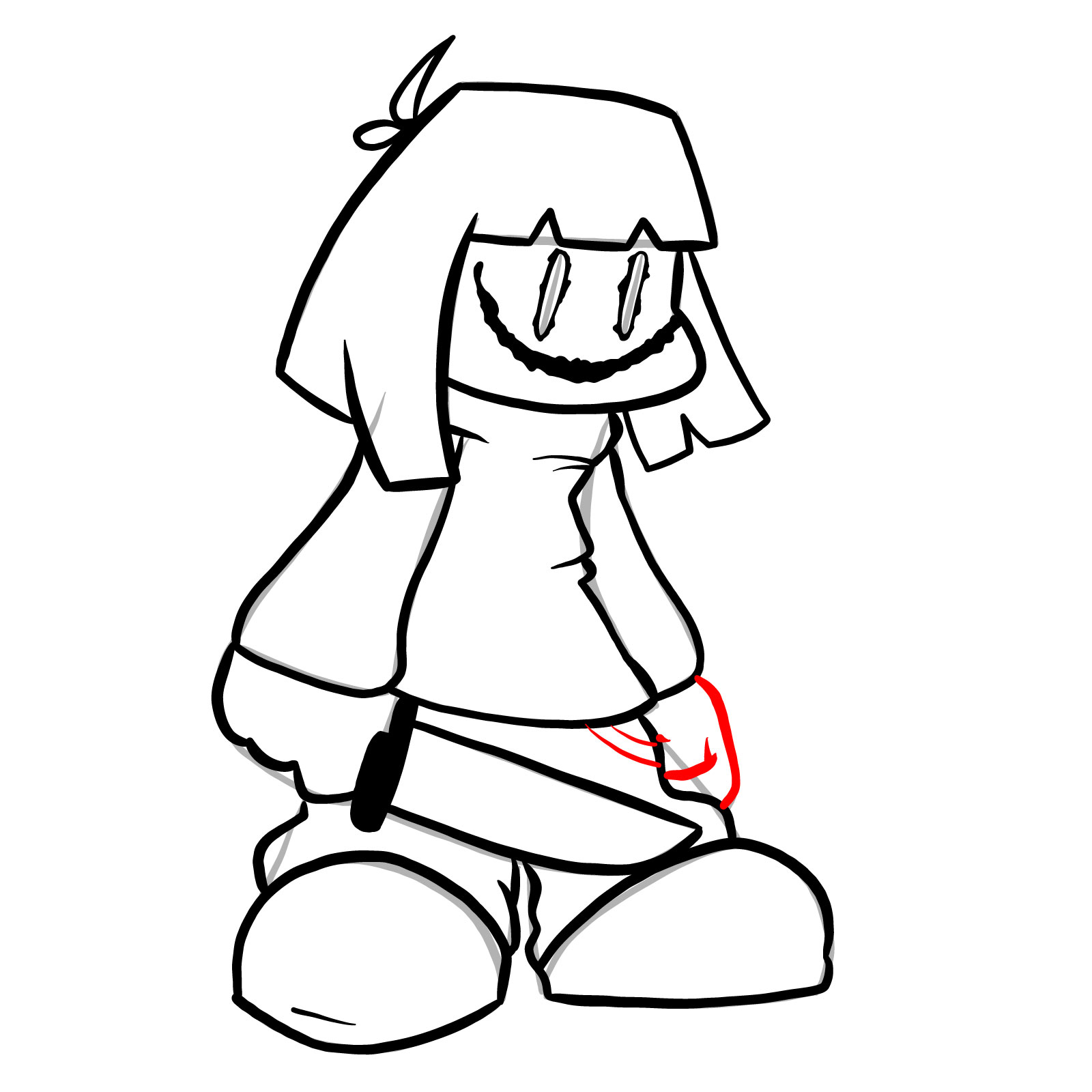 How to draw Chara from Friday Night Dustin' - step 21