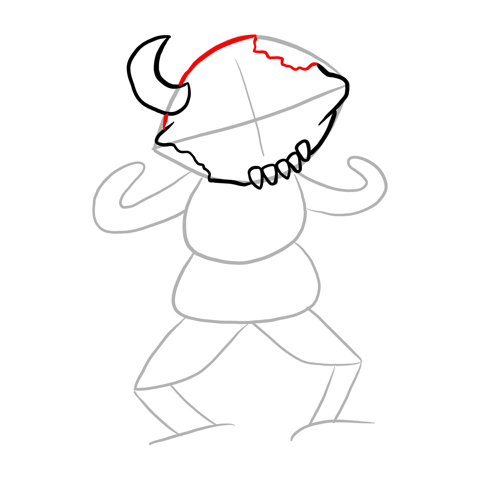 How to draw Hellbeats Monster - step 06