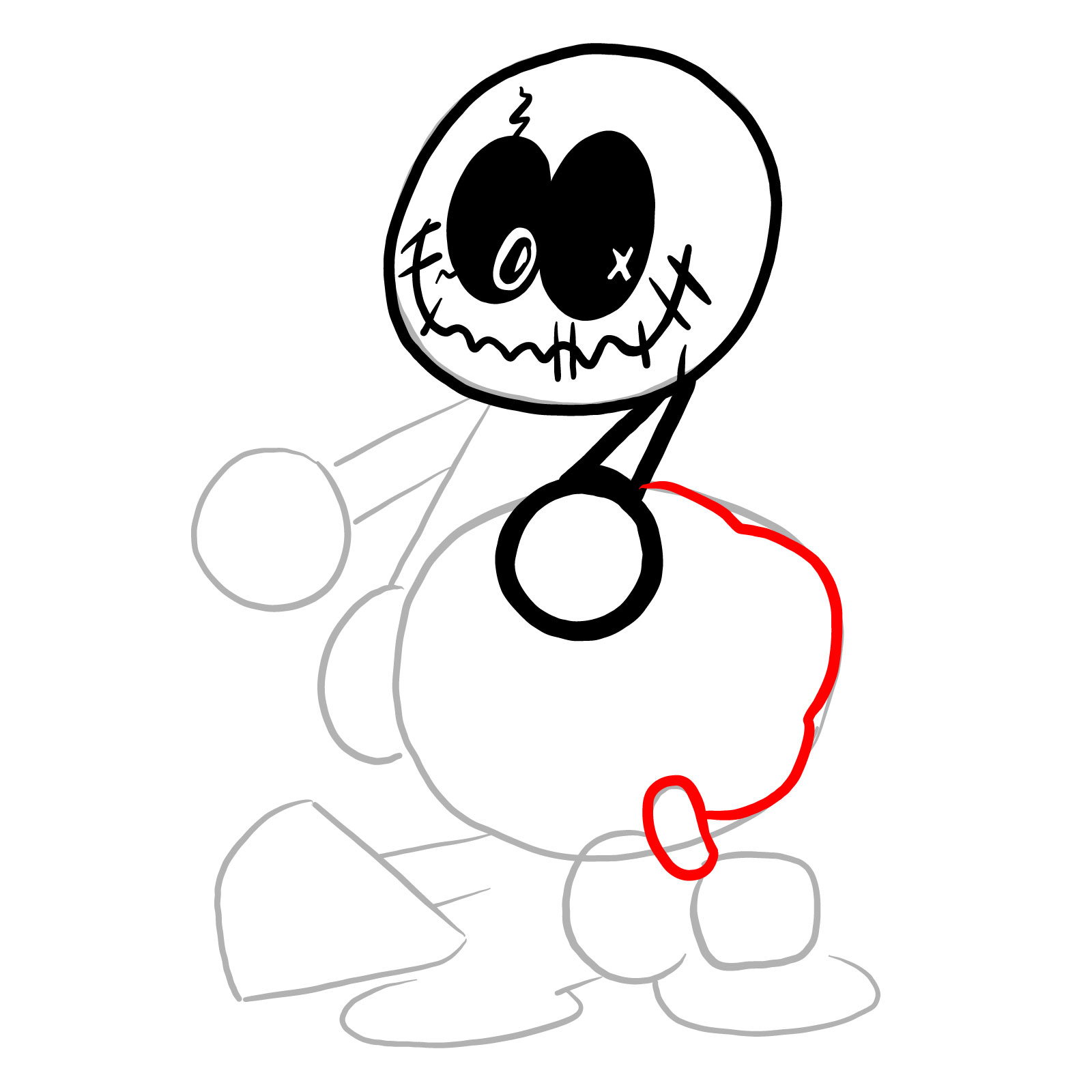 How to draw Hellbeats Skid and Pump - step 10
