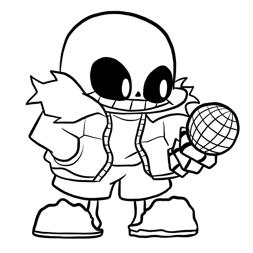 Pixilart - FNF Sans Base Indie Cross by unkowncreater