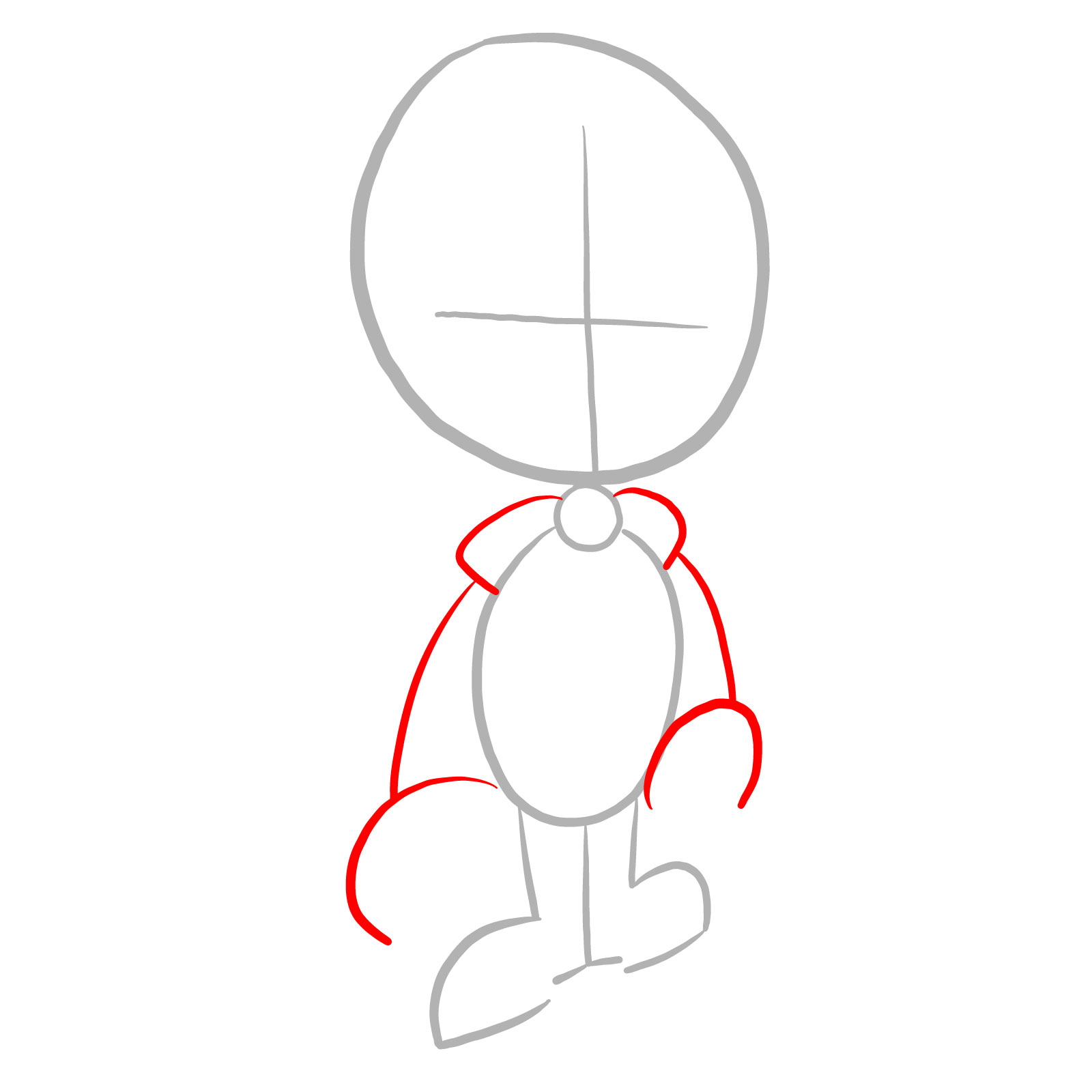 How to draw Bendy Cutout (FNF: Indie Cross) - step 03