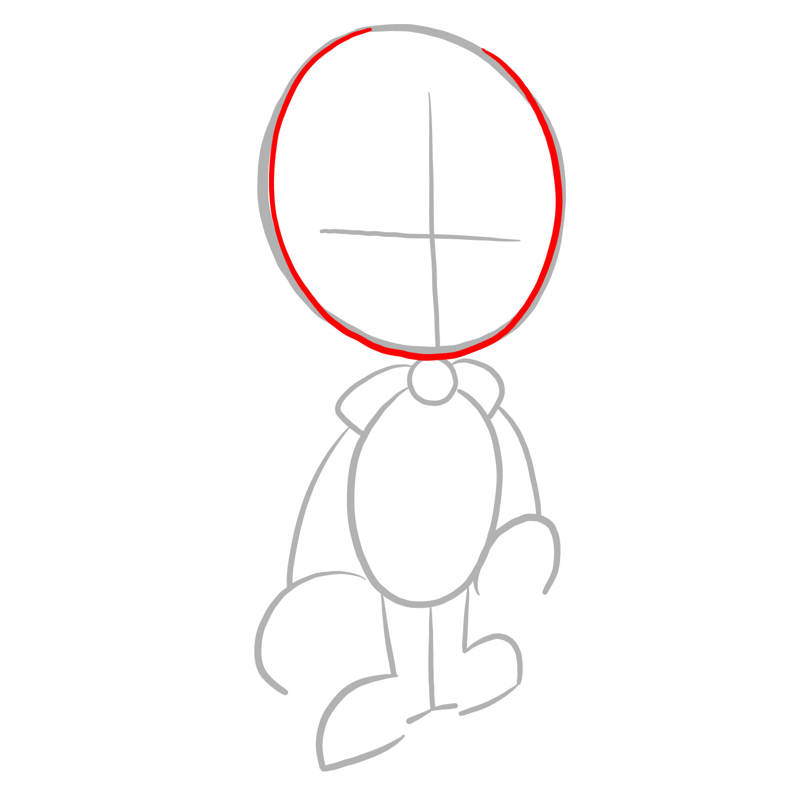 How to draw Bendy Cutout (FNF: Indie Cross) - step 04