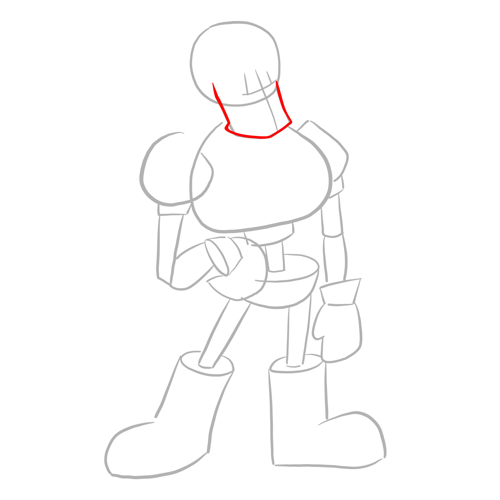 How to draw Papyrus (FNF: Indie Cross) - step 04