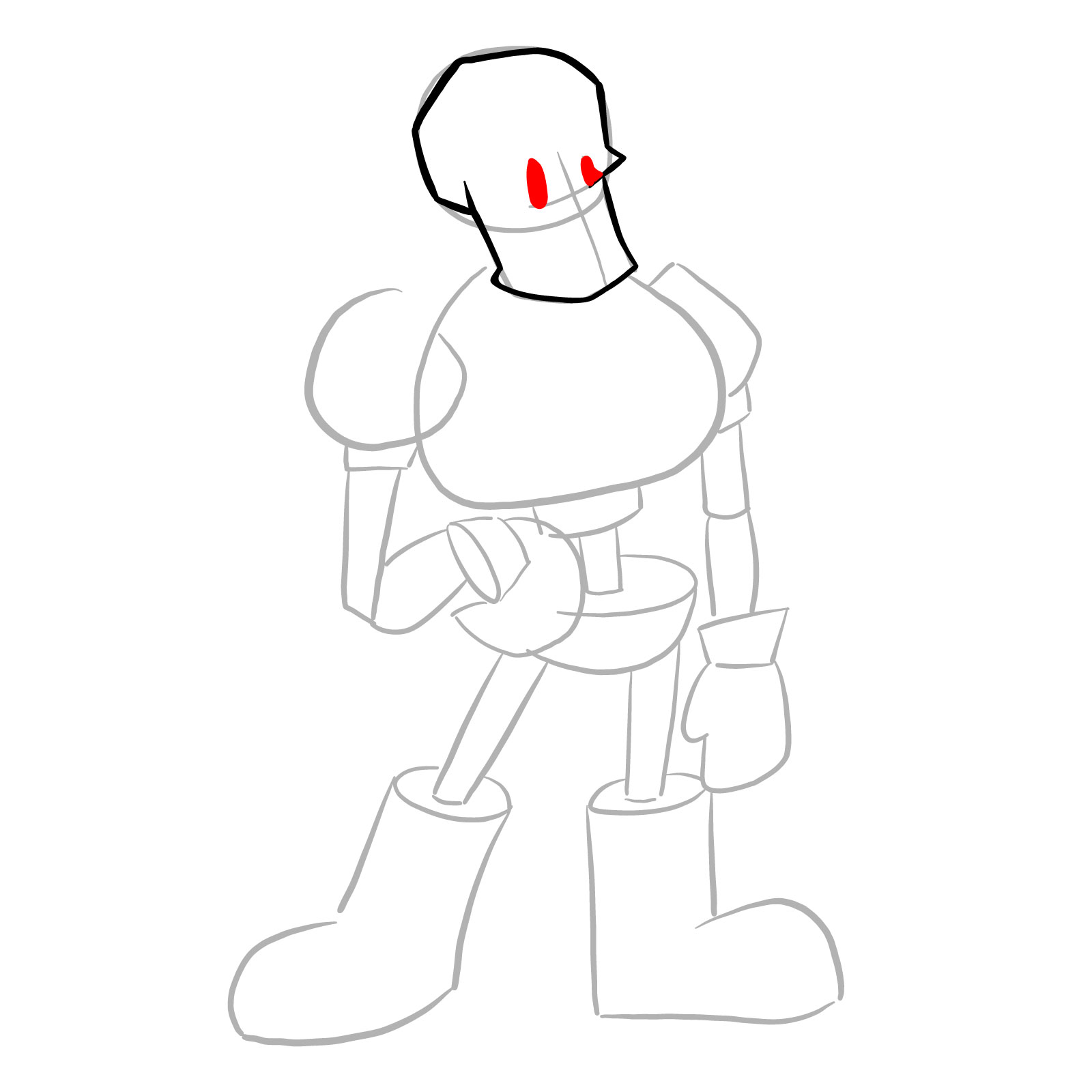 How to draw Papyrus (FNF: Indie Cross) - step 07