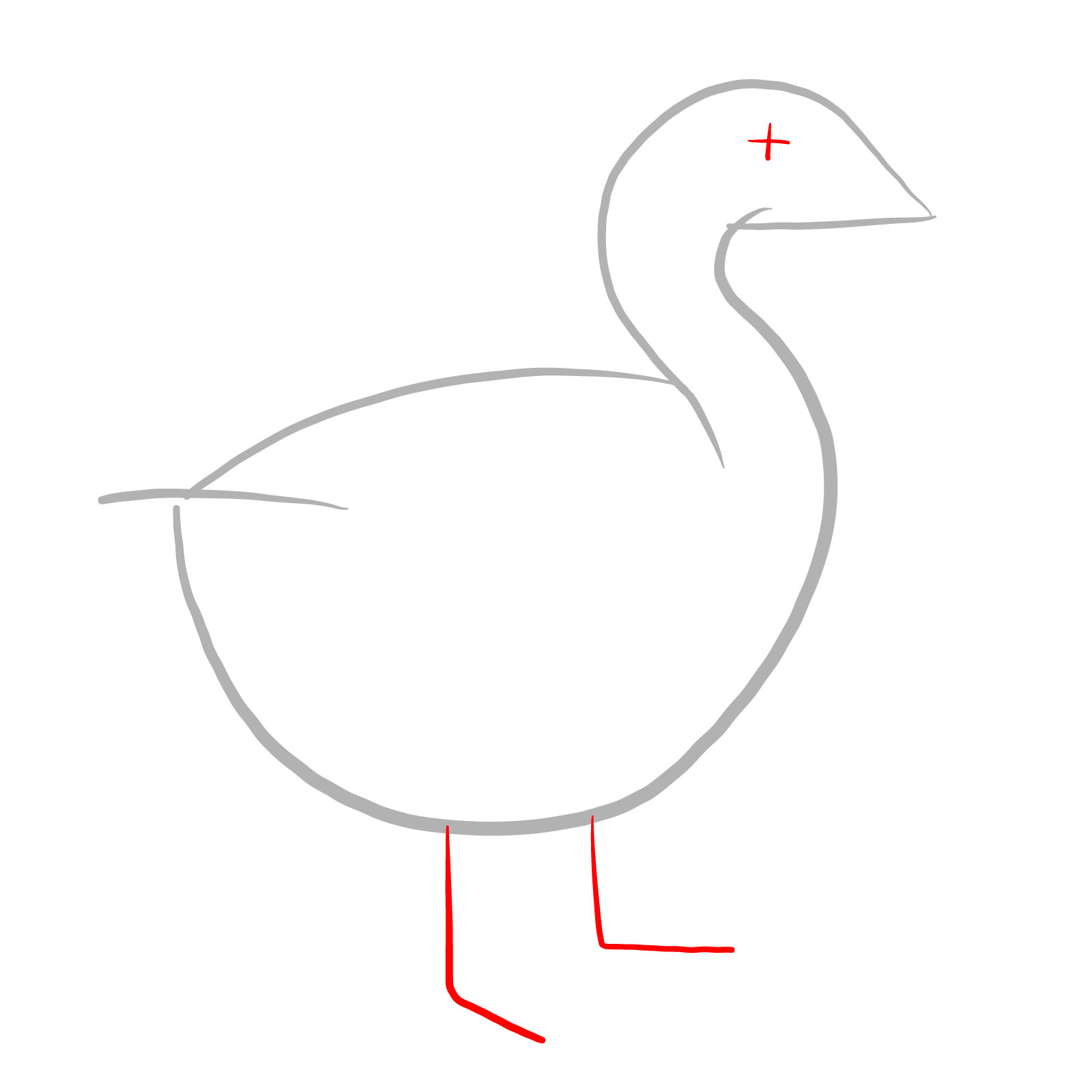 How to draw The Goose (FNF: Indie Cross) - step 03