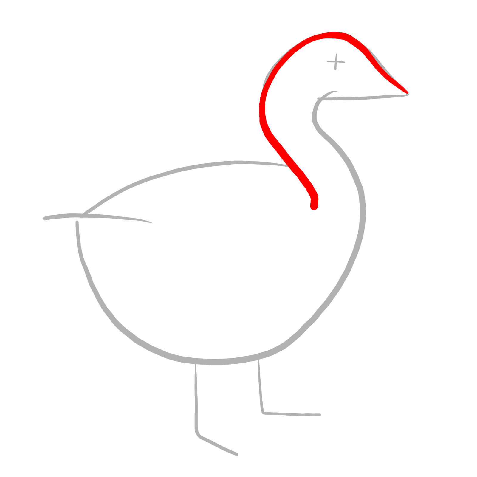 How to draw The Goose (FNF: Indie Cross) - step 04