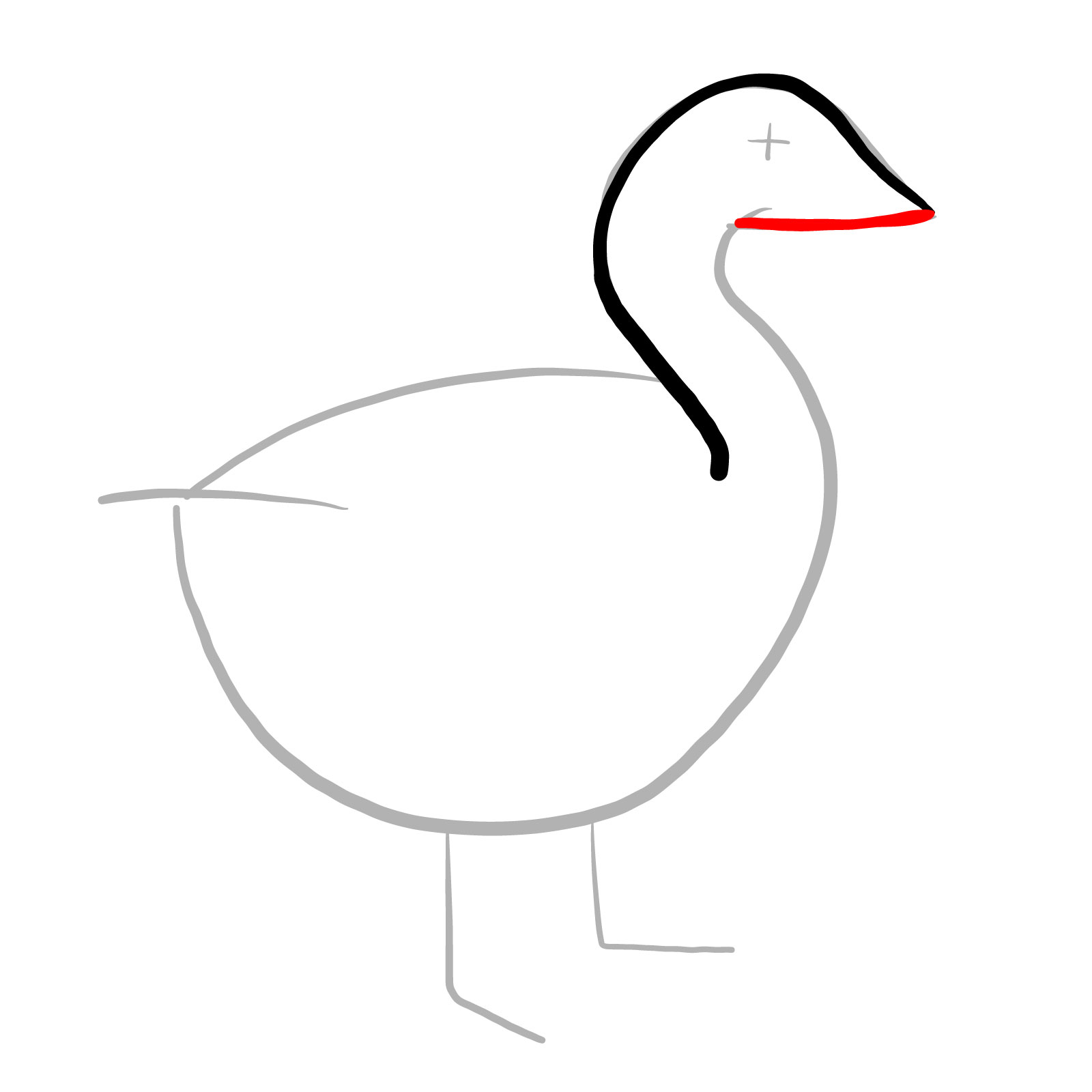 How to draw The Goose (FNF: Indie Cross) - step 05